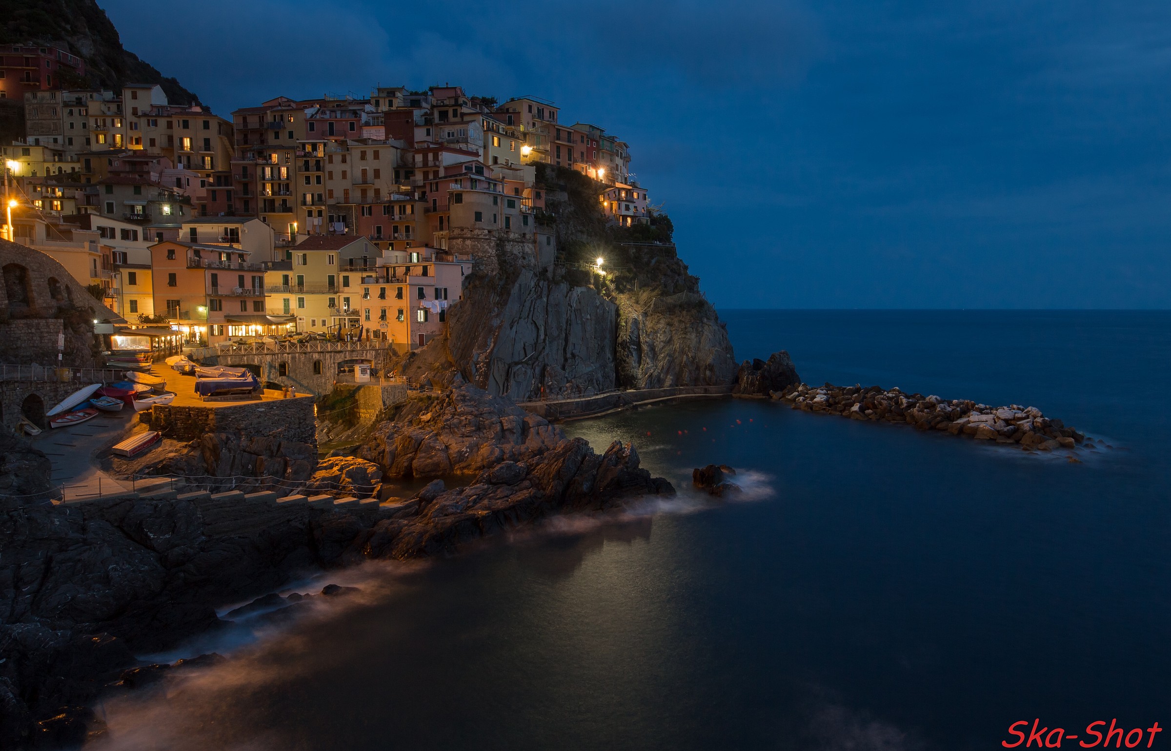 Manarola in blue
