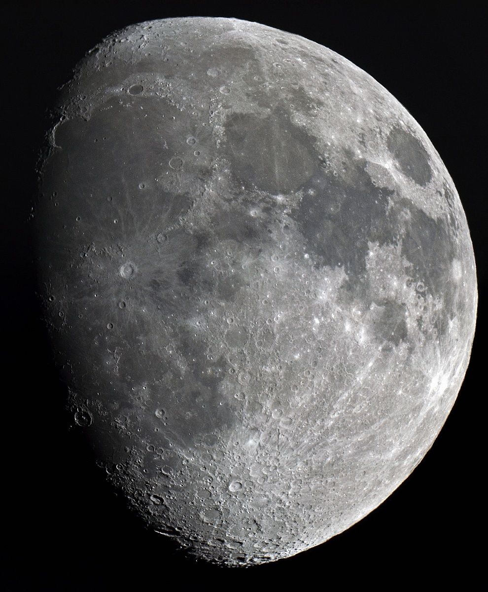 Moon in the growing phase