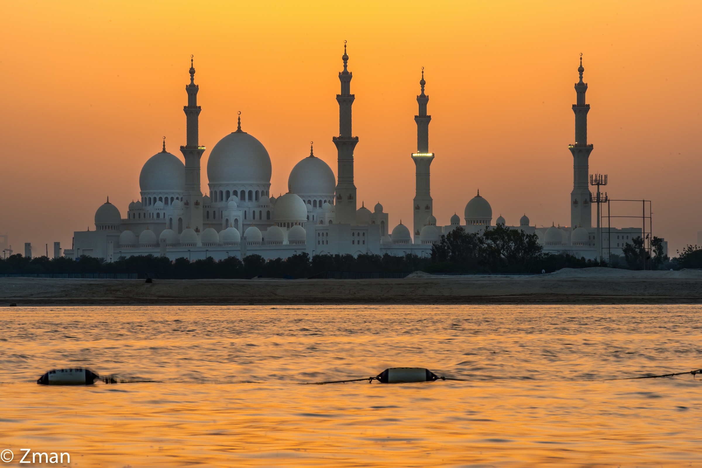 Shk Zayed Mosque Subito dopo il tramonto
