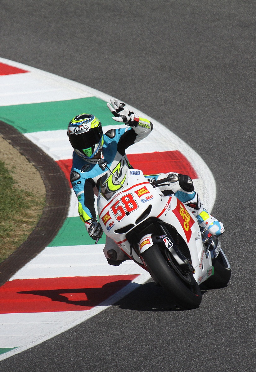 Mugello 2014 - Capirossi with the motion of the SIC