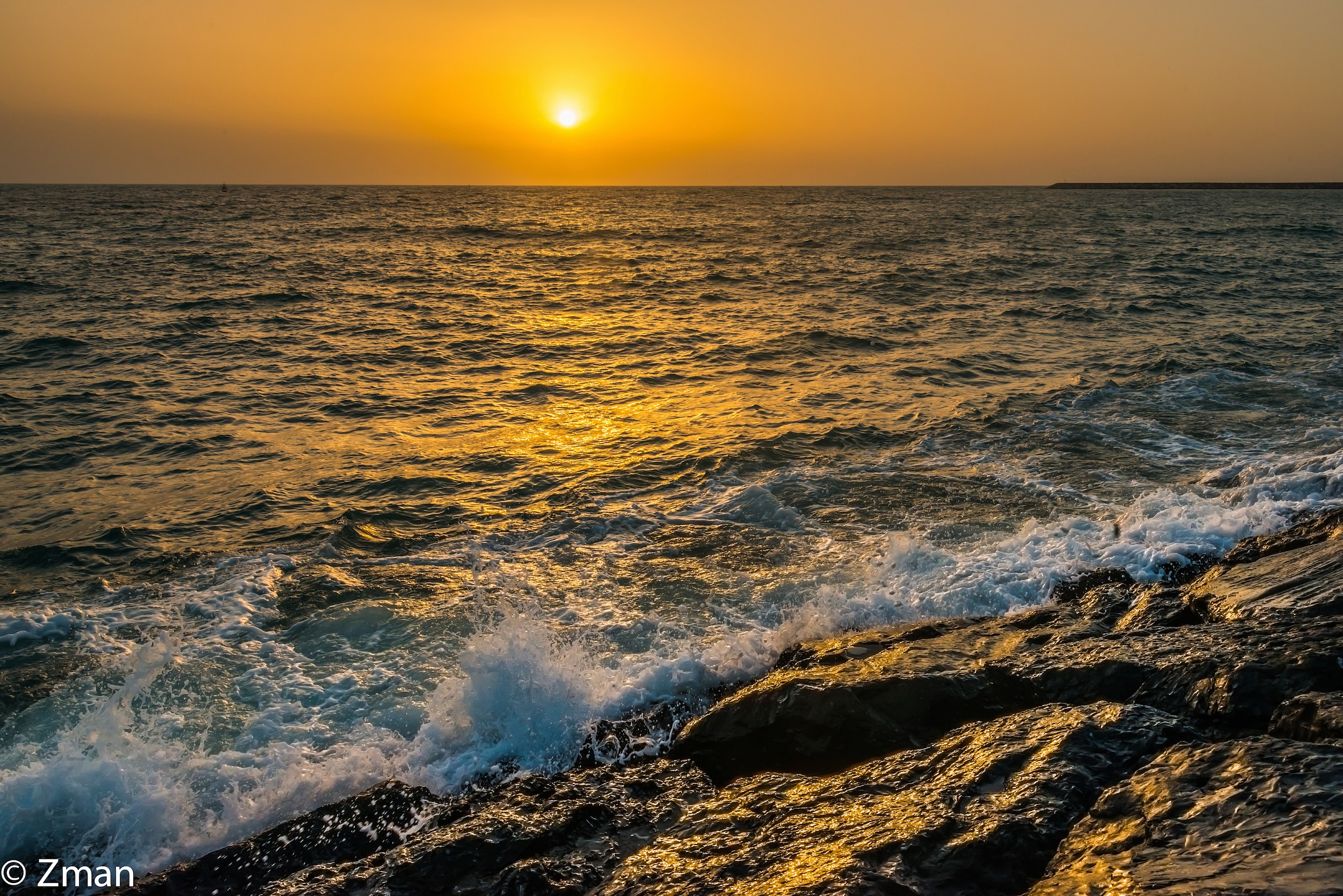 Sunset over the Breakwater