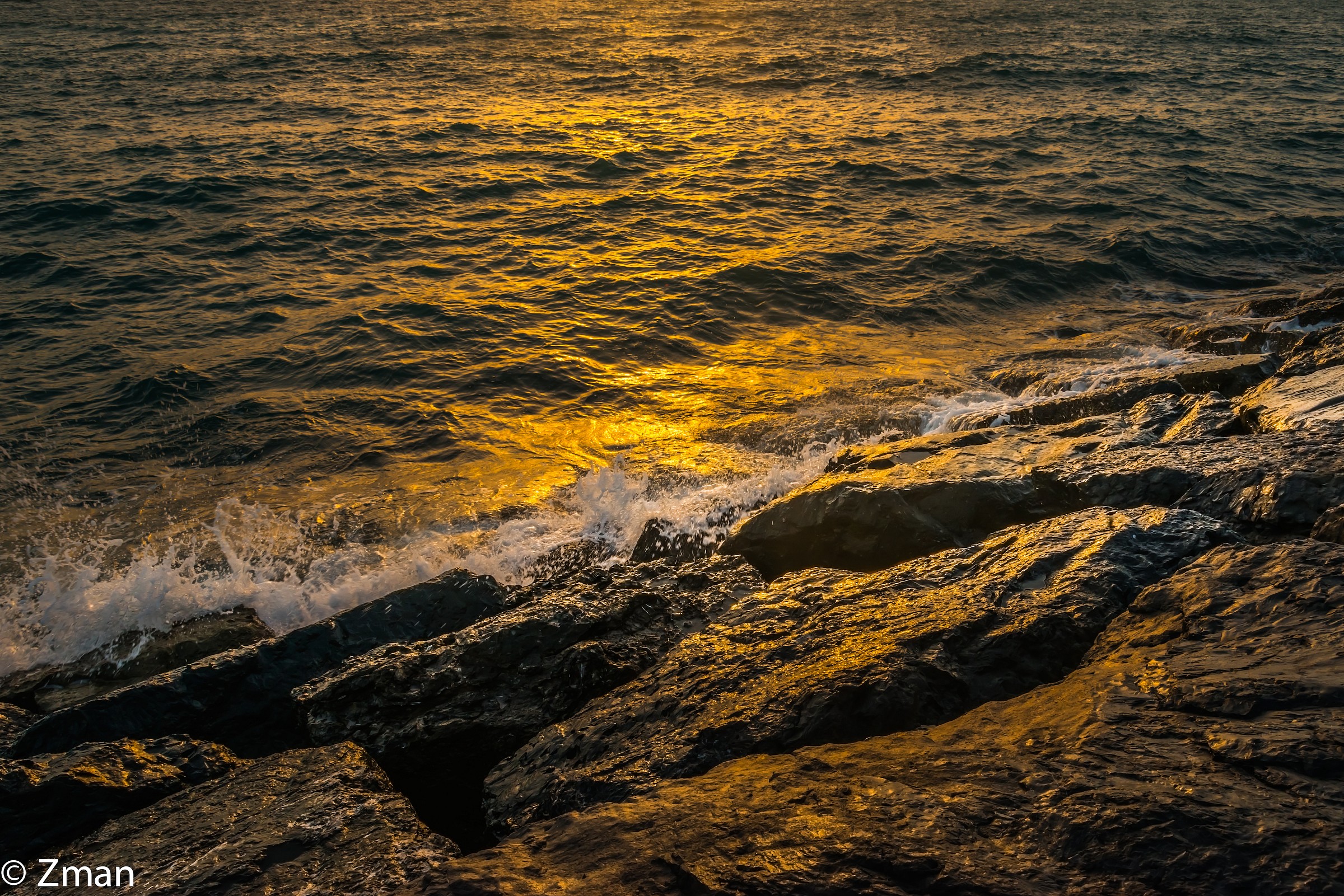 Sunset over the Breakwater
