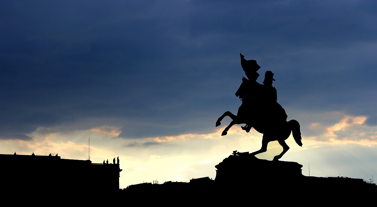 Cavalcando al tramonto.