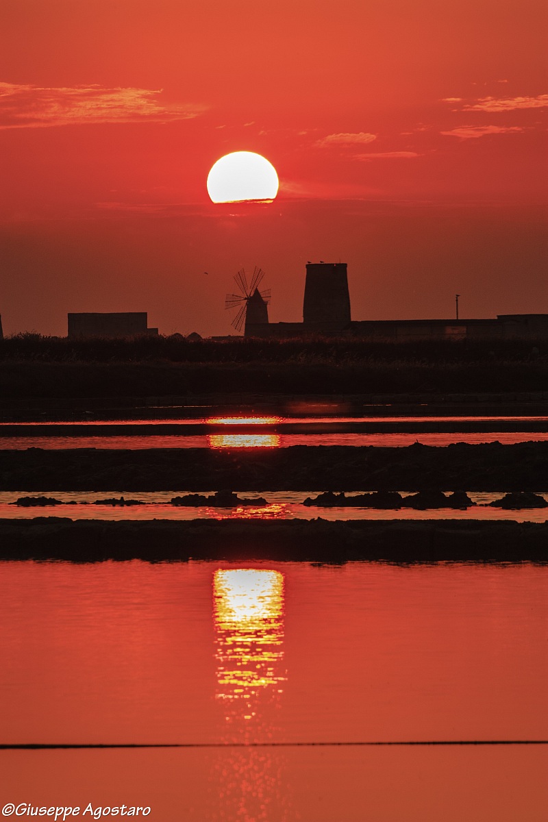 Windmill at sunset