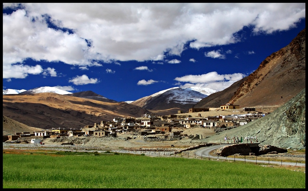 Small Himalayan Hamlet on way to Pangong Tso
