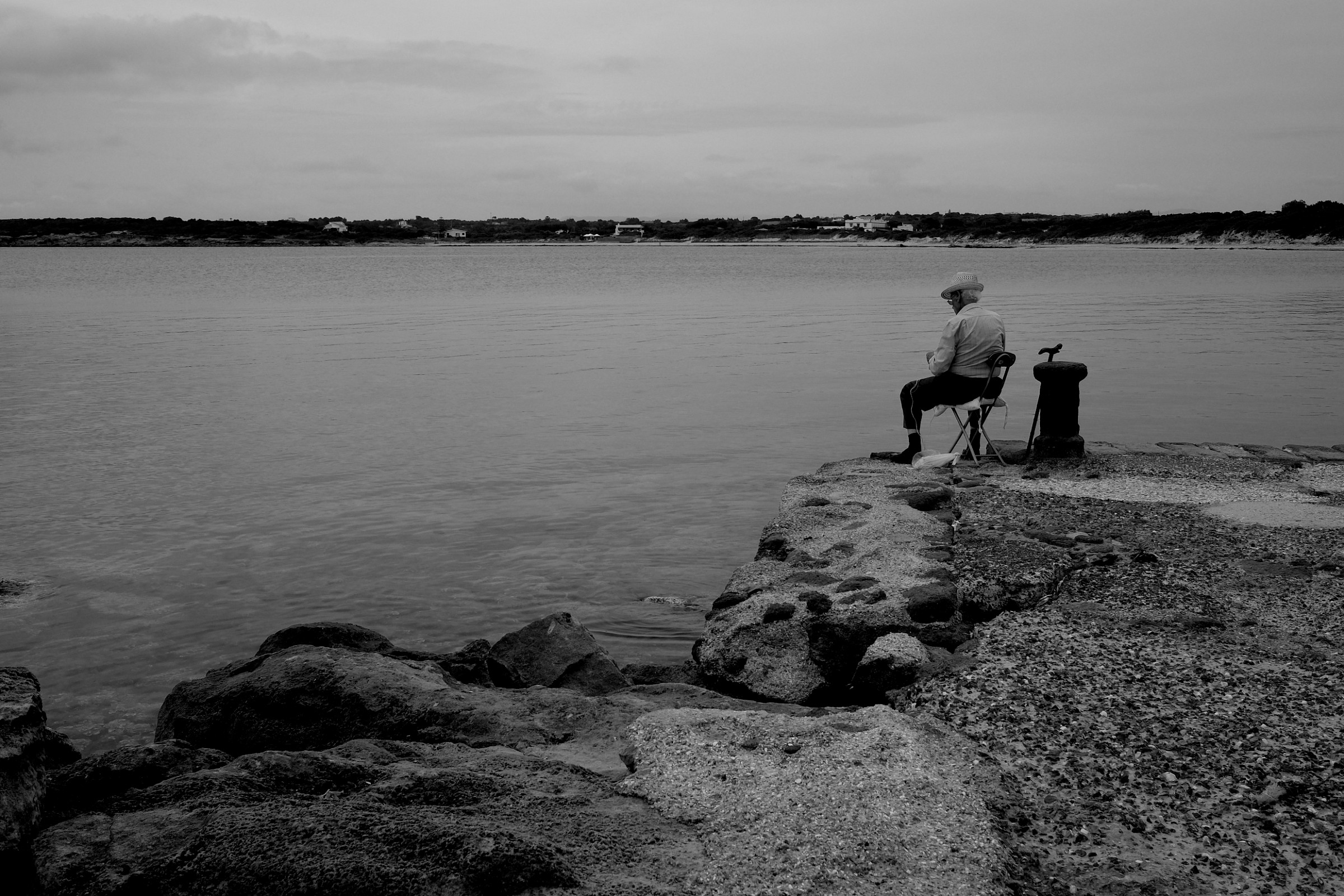 Il pescatore che aspetta
