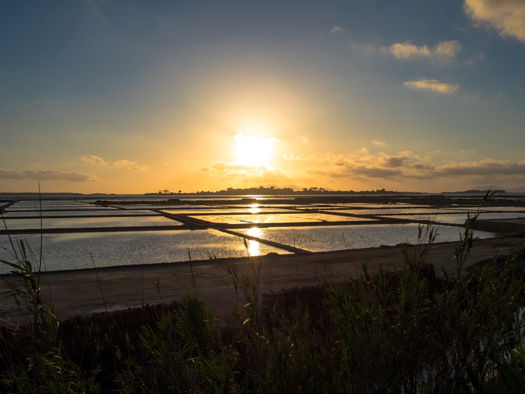 Sunset on the salt flats