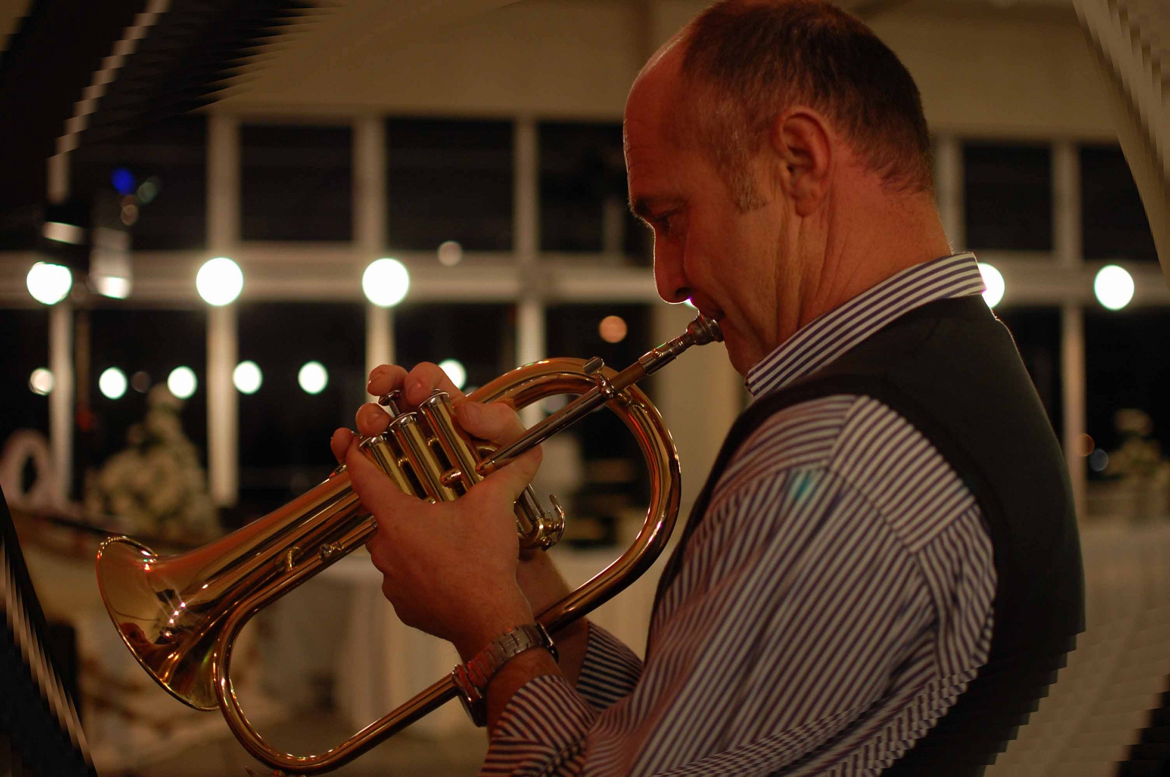 Trombettista al check sound