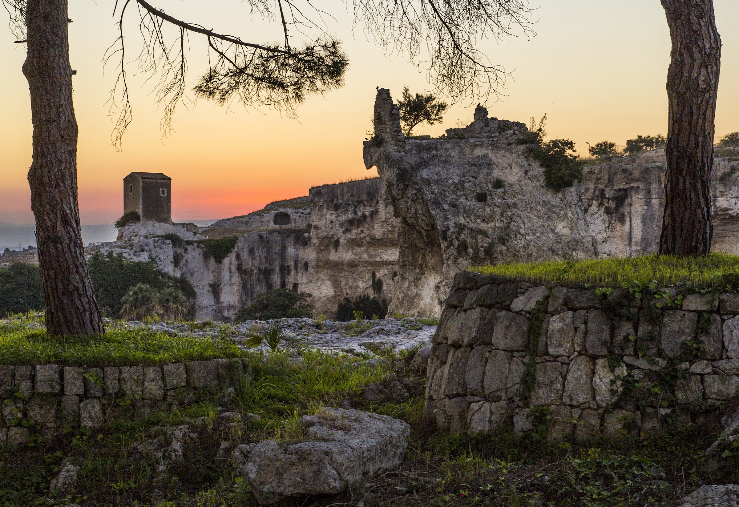 sunset on the ancient