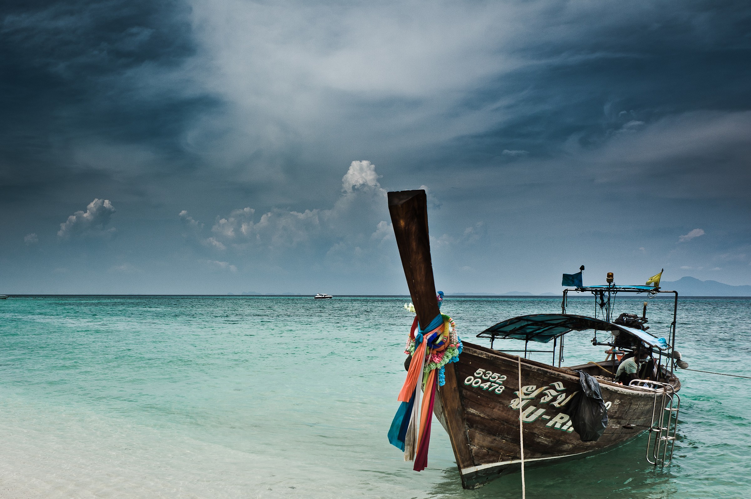 Longtail boats in Bamboo Island