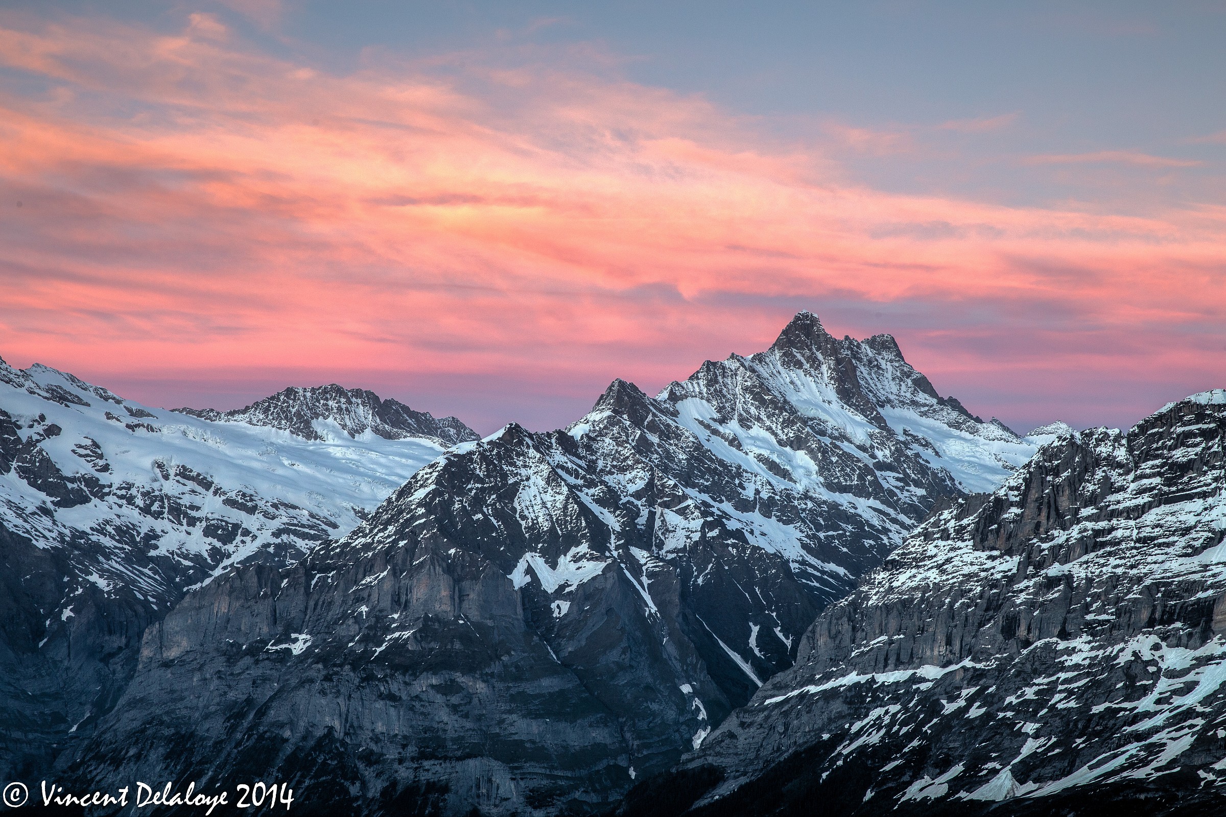 Schreckorn (4078m) e Lauteraarhorn (4042m)