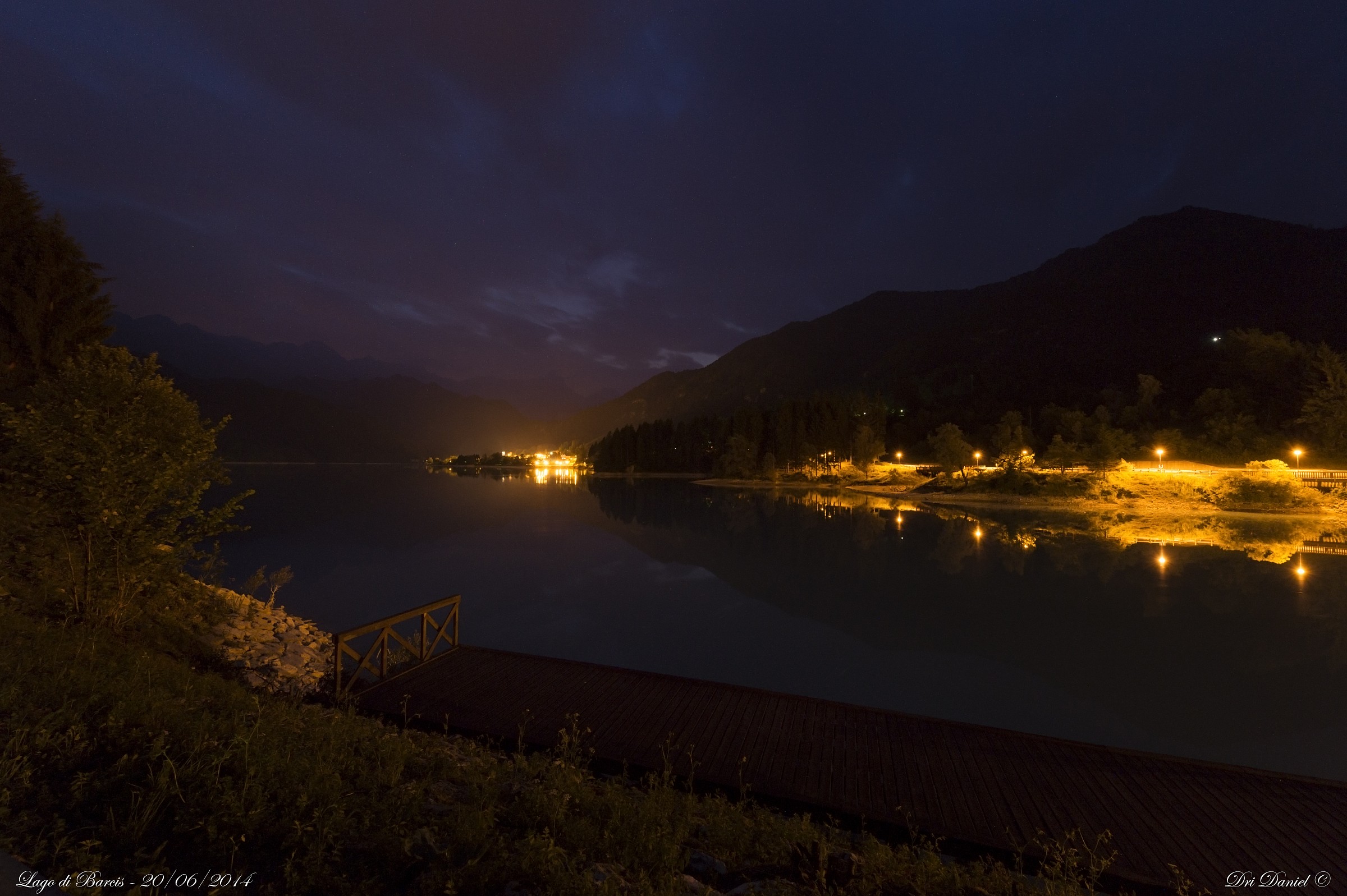 Lago di Barcis in notturna