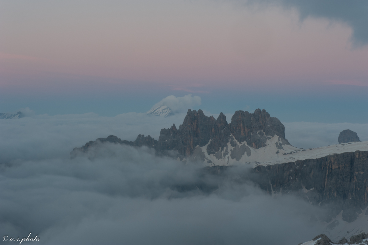 sunset on Lastoni of formin