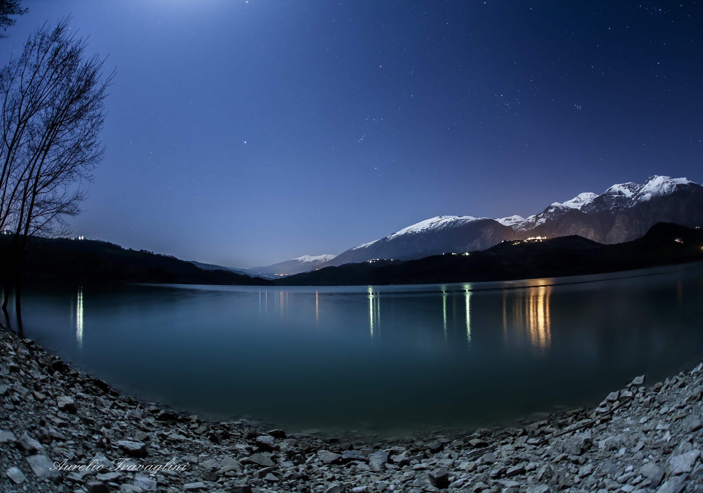 Lake Night at the foot of the Maiella