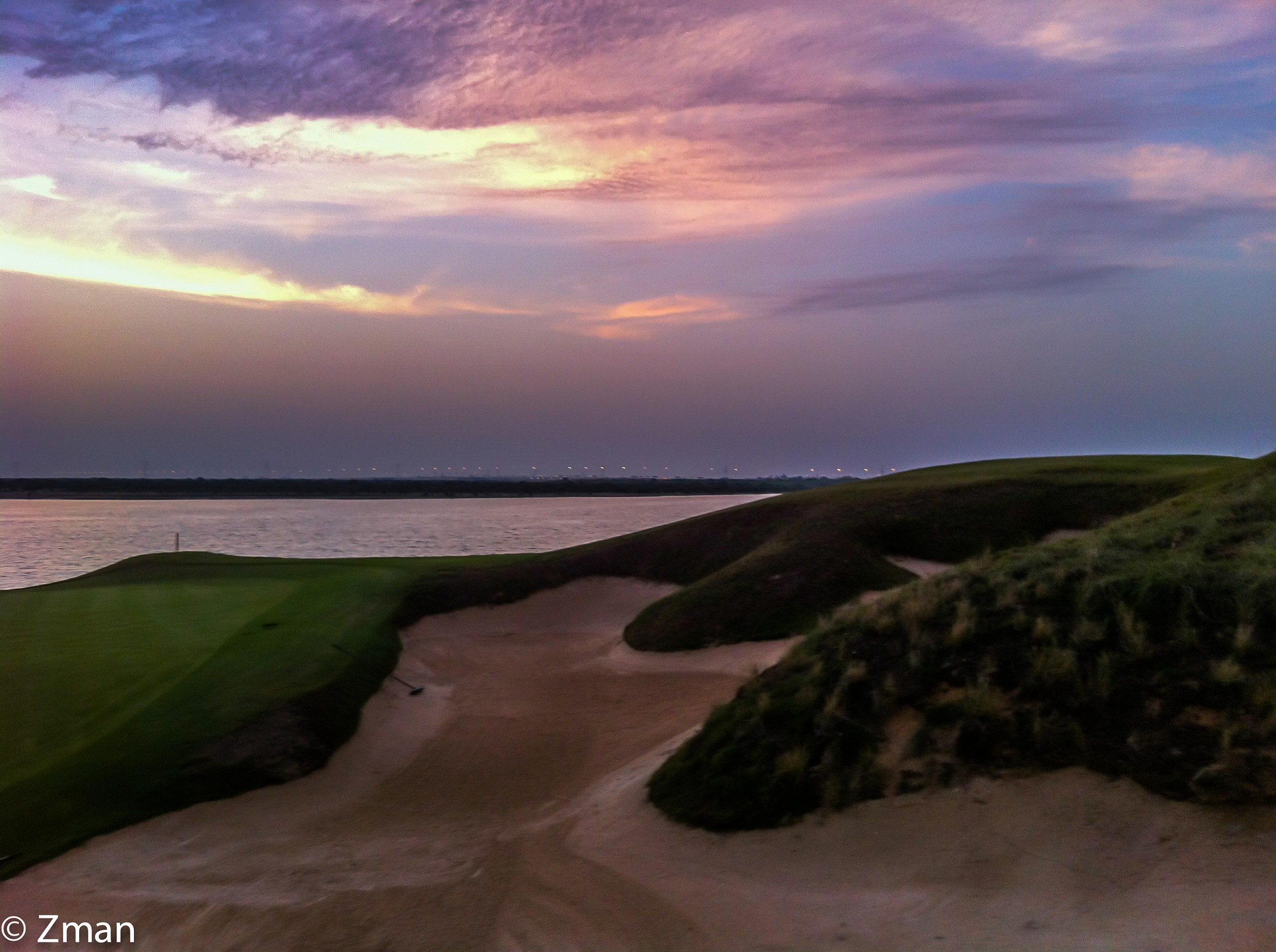 Sunset from The Fairway , Links Yas