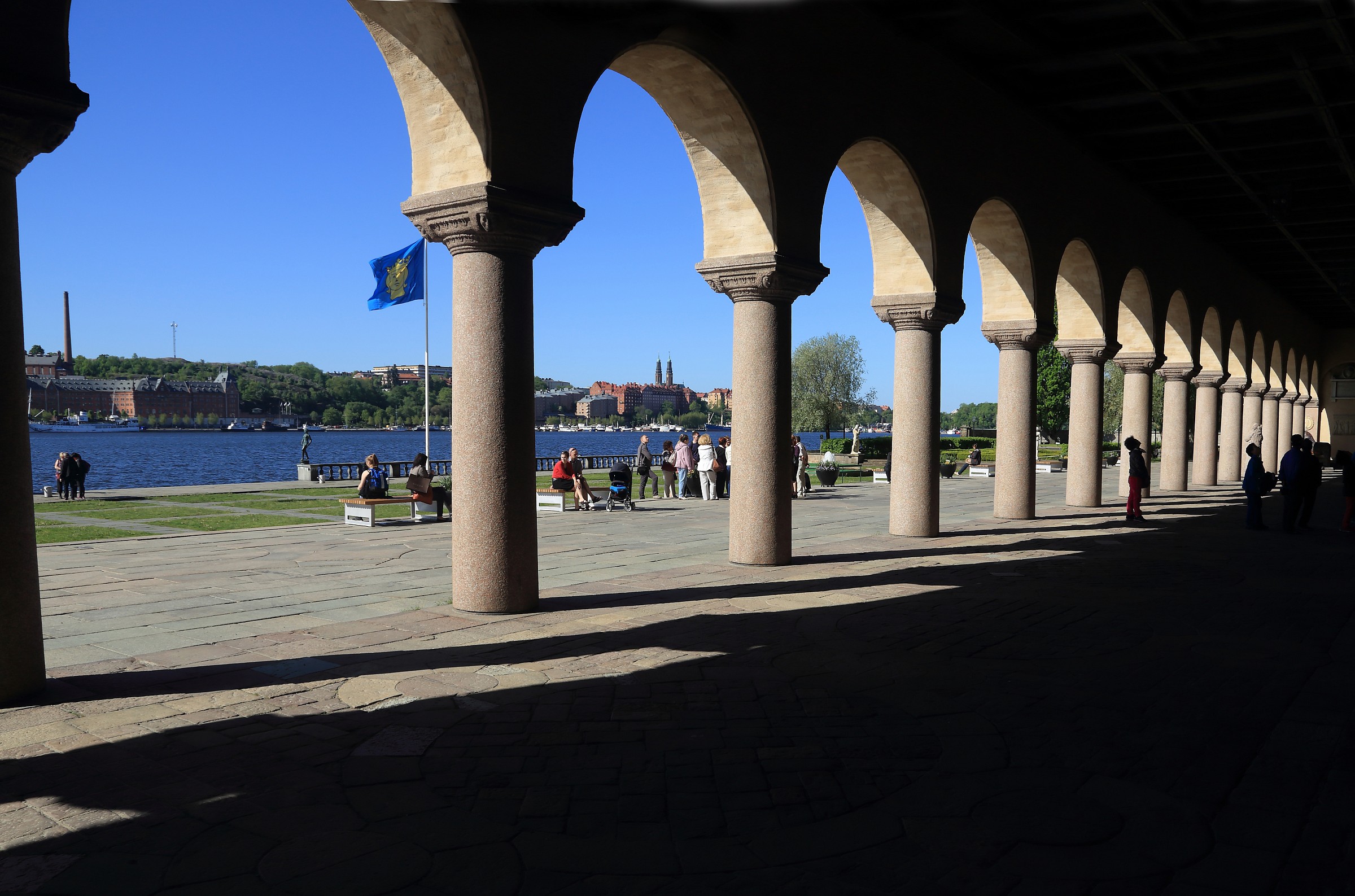 Stockholm - The City Hall-The colonnade