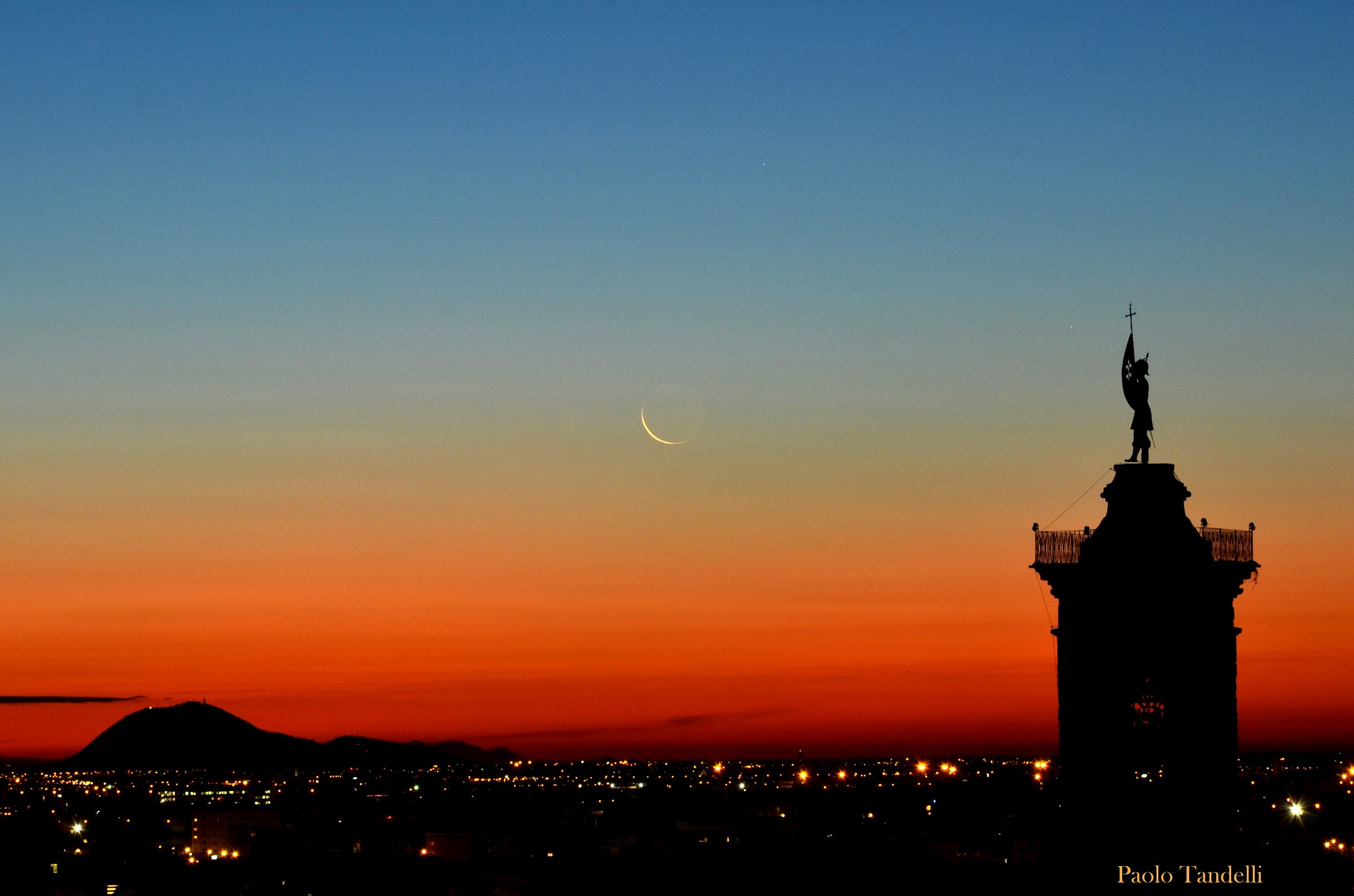 Old moon on Bergamo