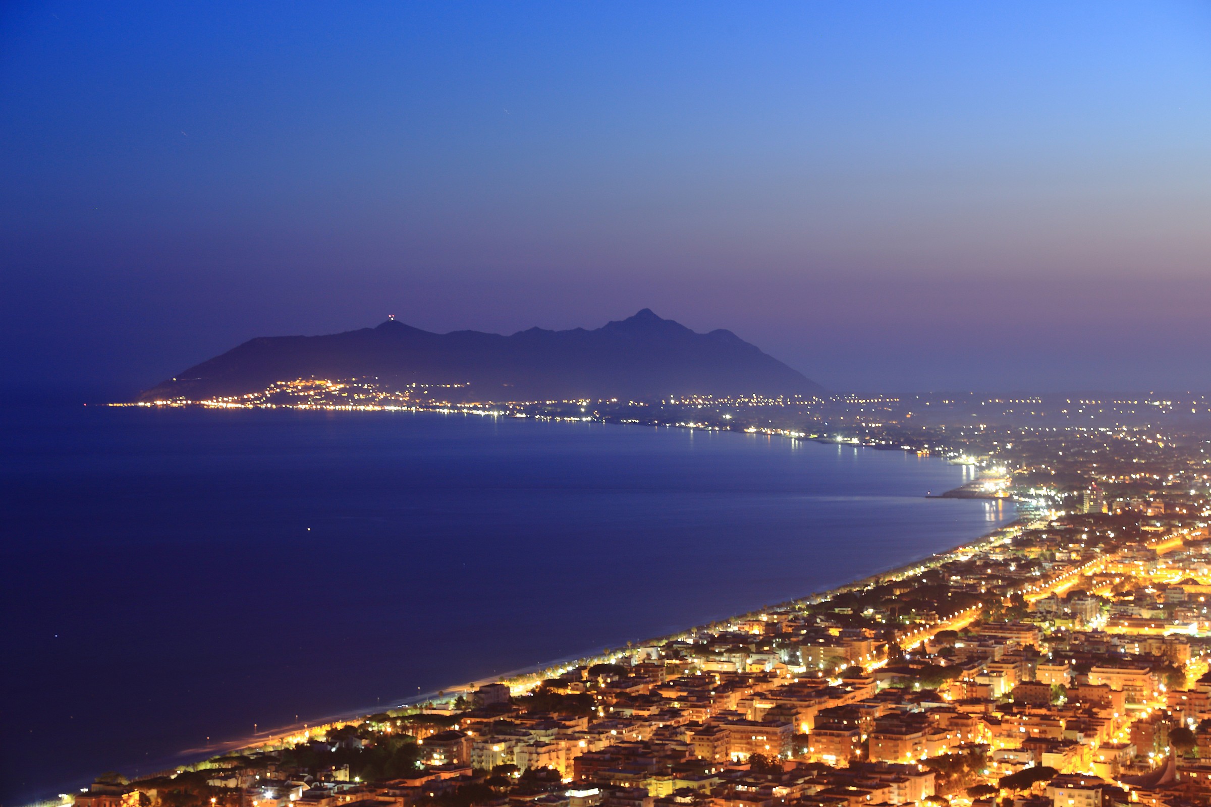Monte Circeo at dusk