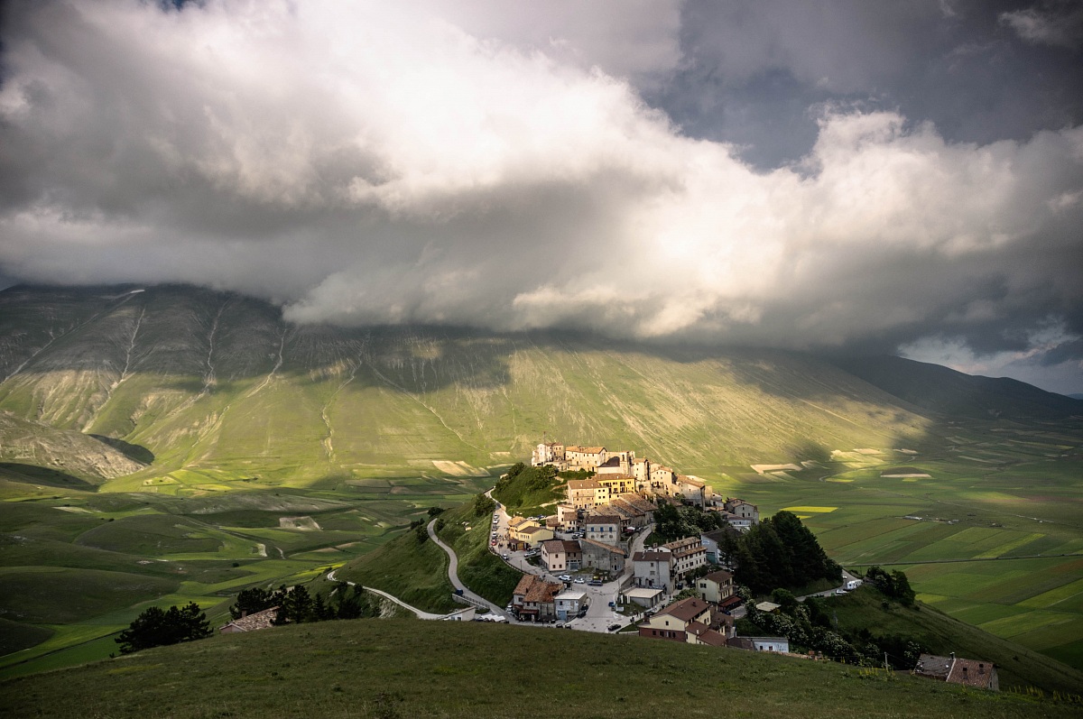 Castelluccio at sunset