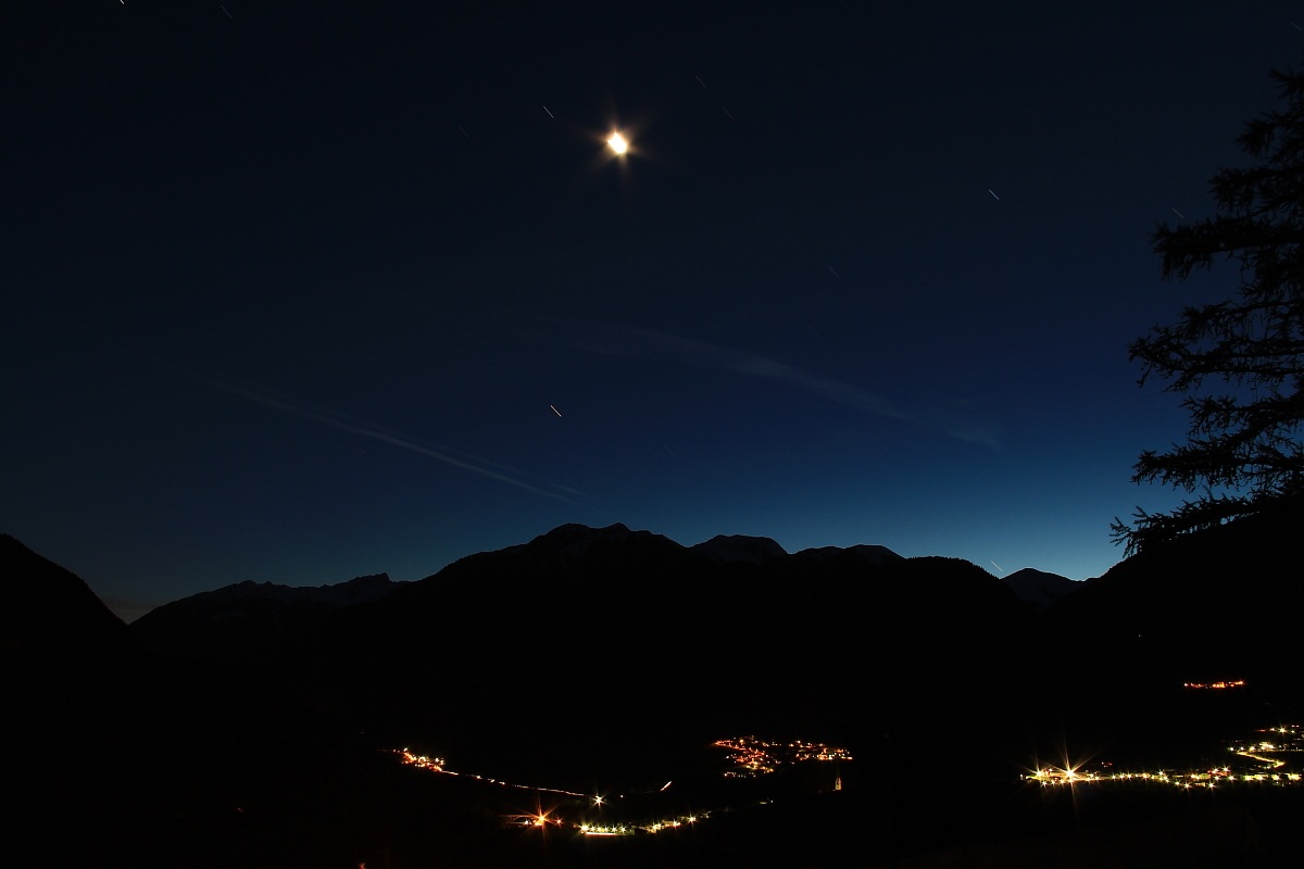 The last lights of the day