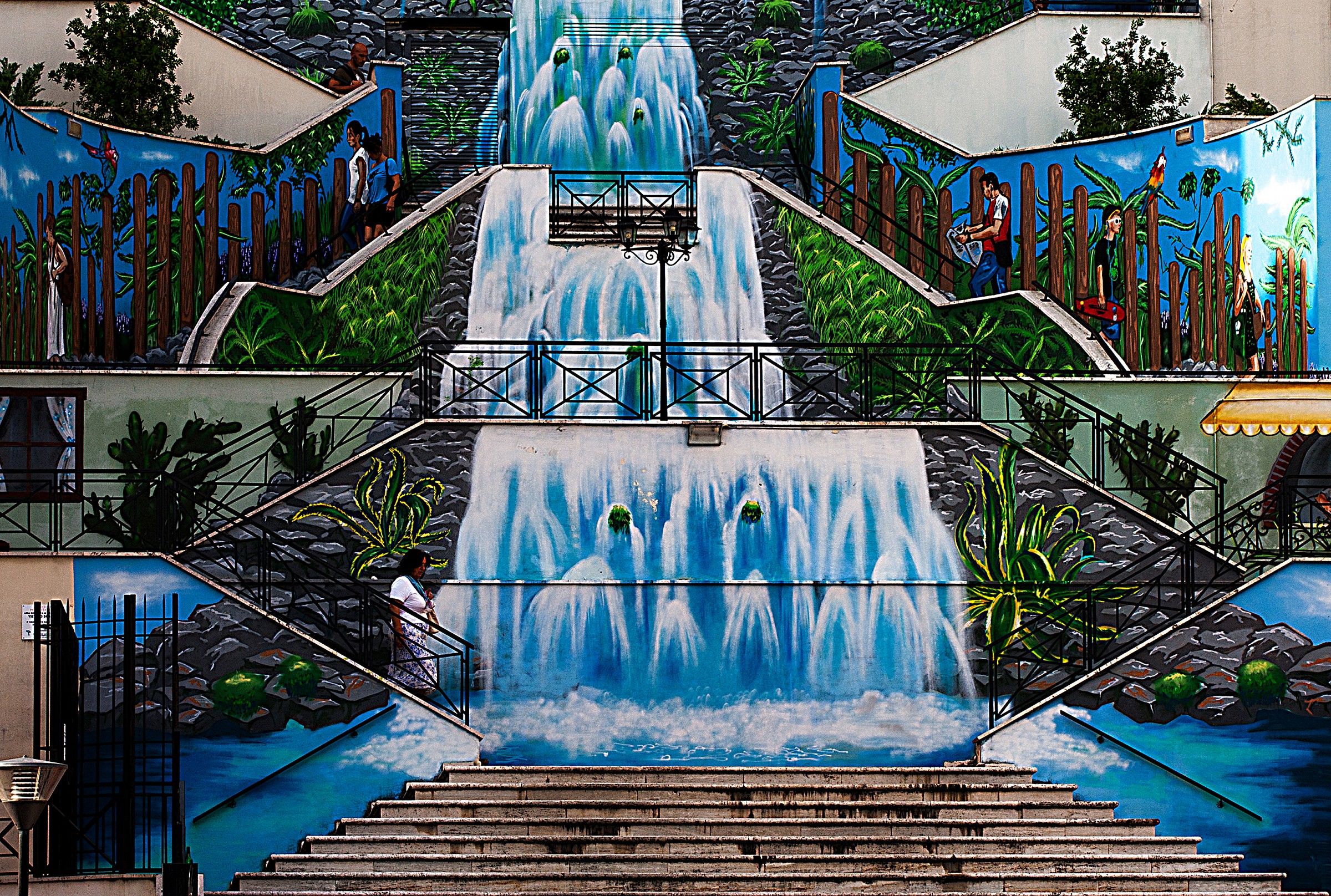 through paintings or real ..