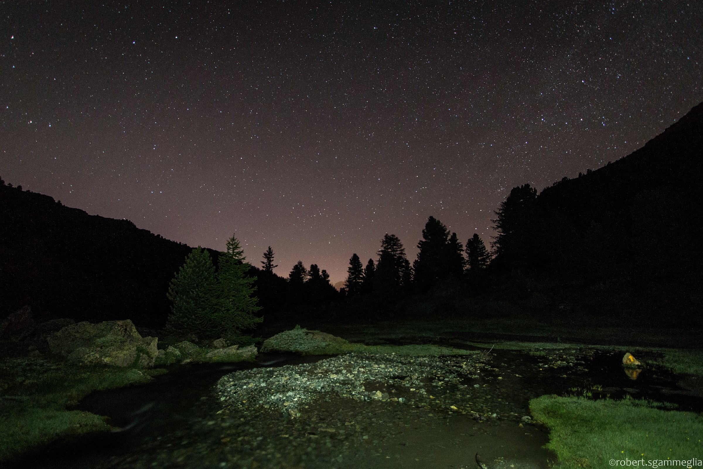 Post-tramonto nella vallata di Comboé