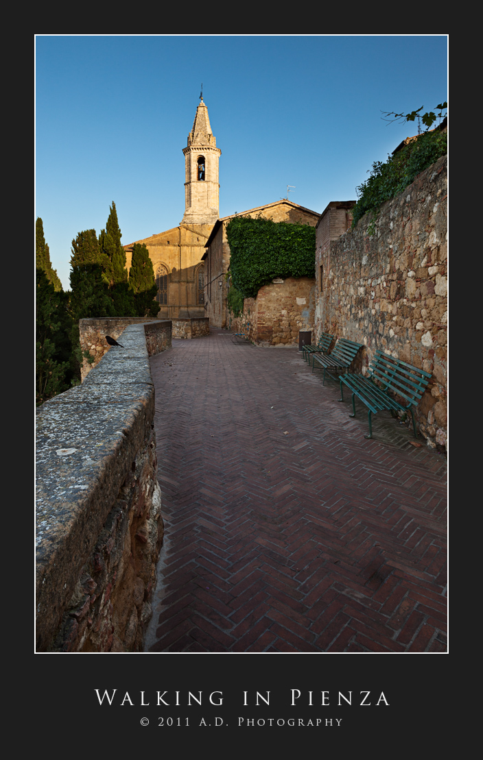 Walking in Pienza