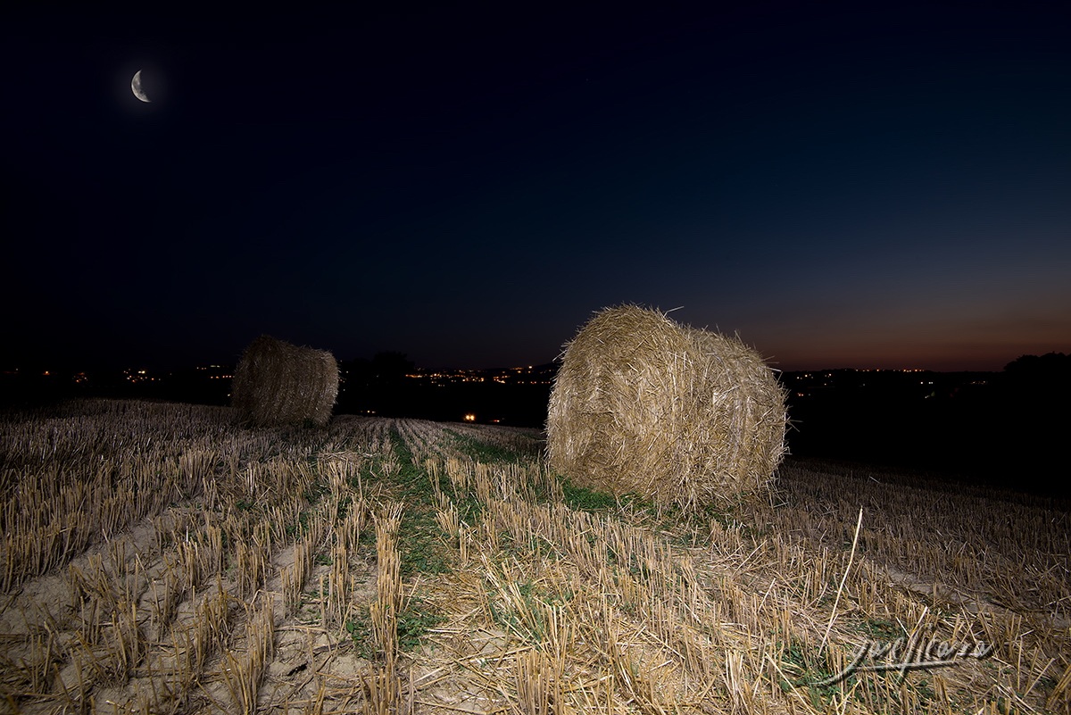 Now blue with round bales ...