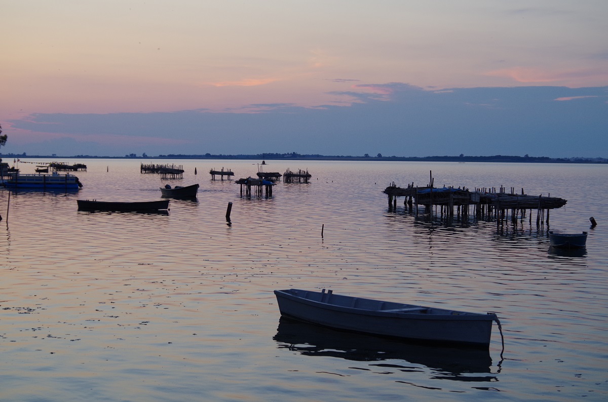 Sunset on the lake of Lesina 2