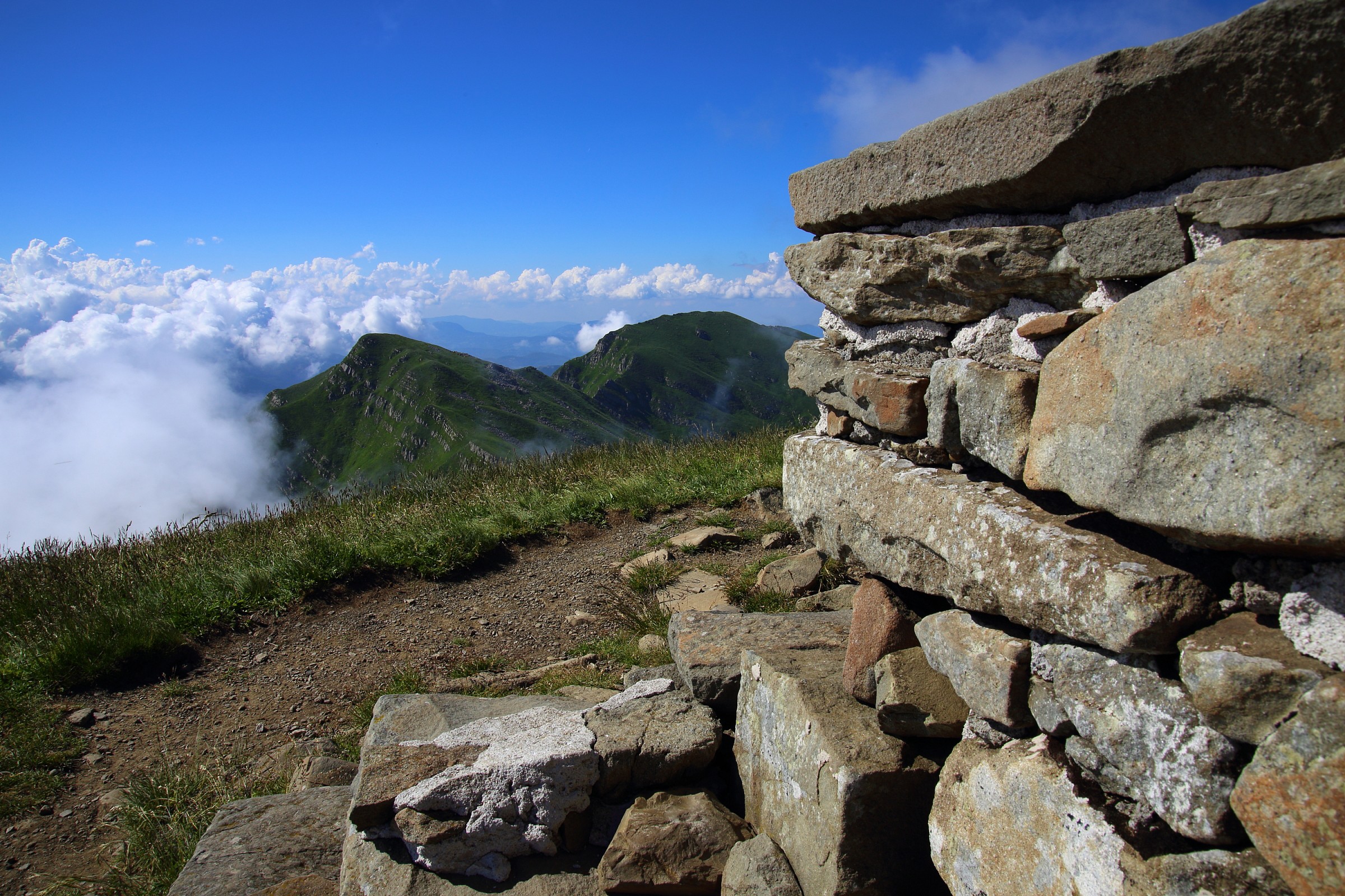 On the summit of Mount Marmagna