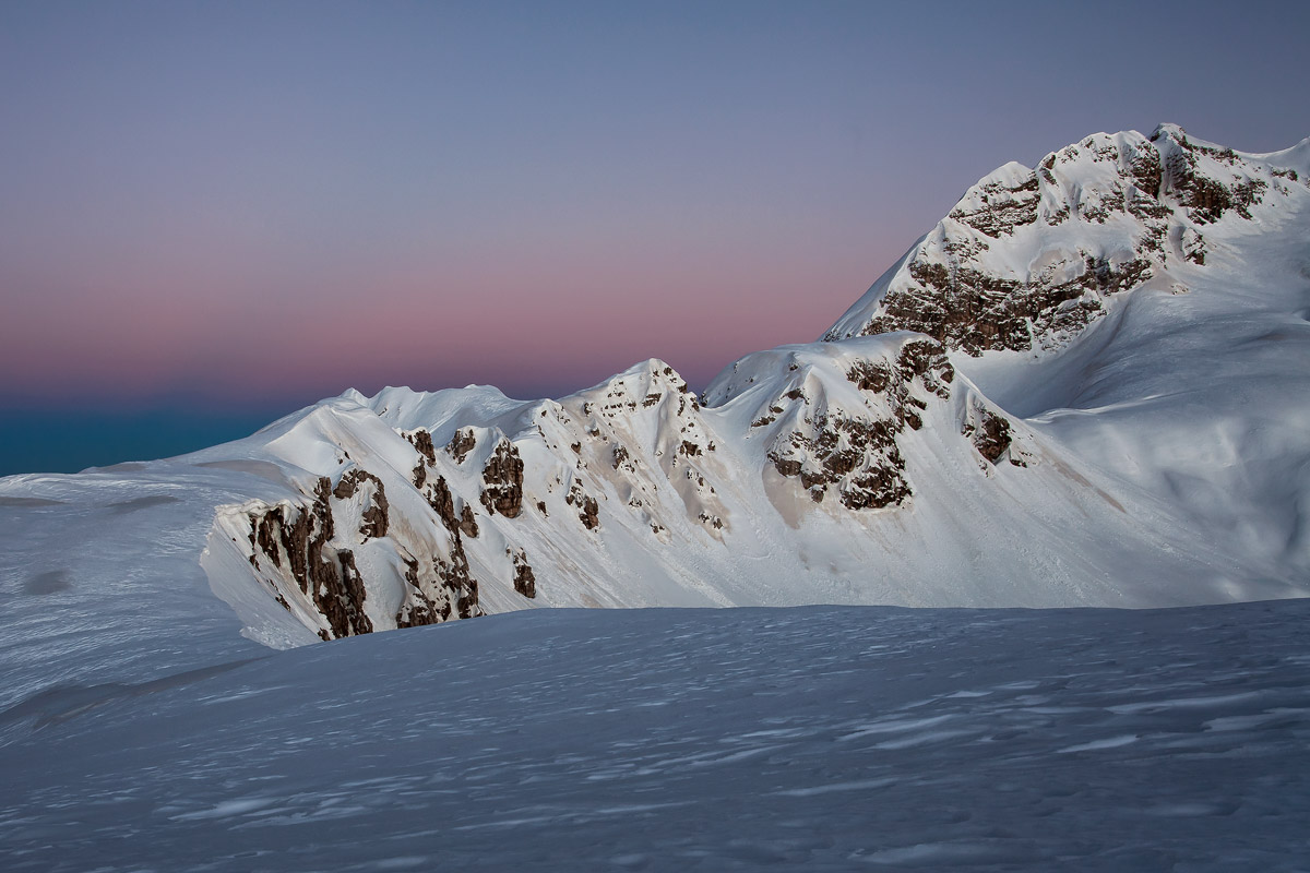 blue hour at high altitude