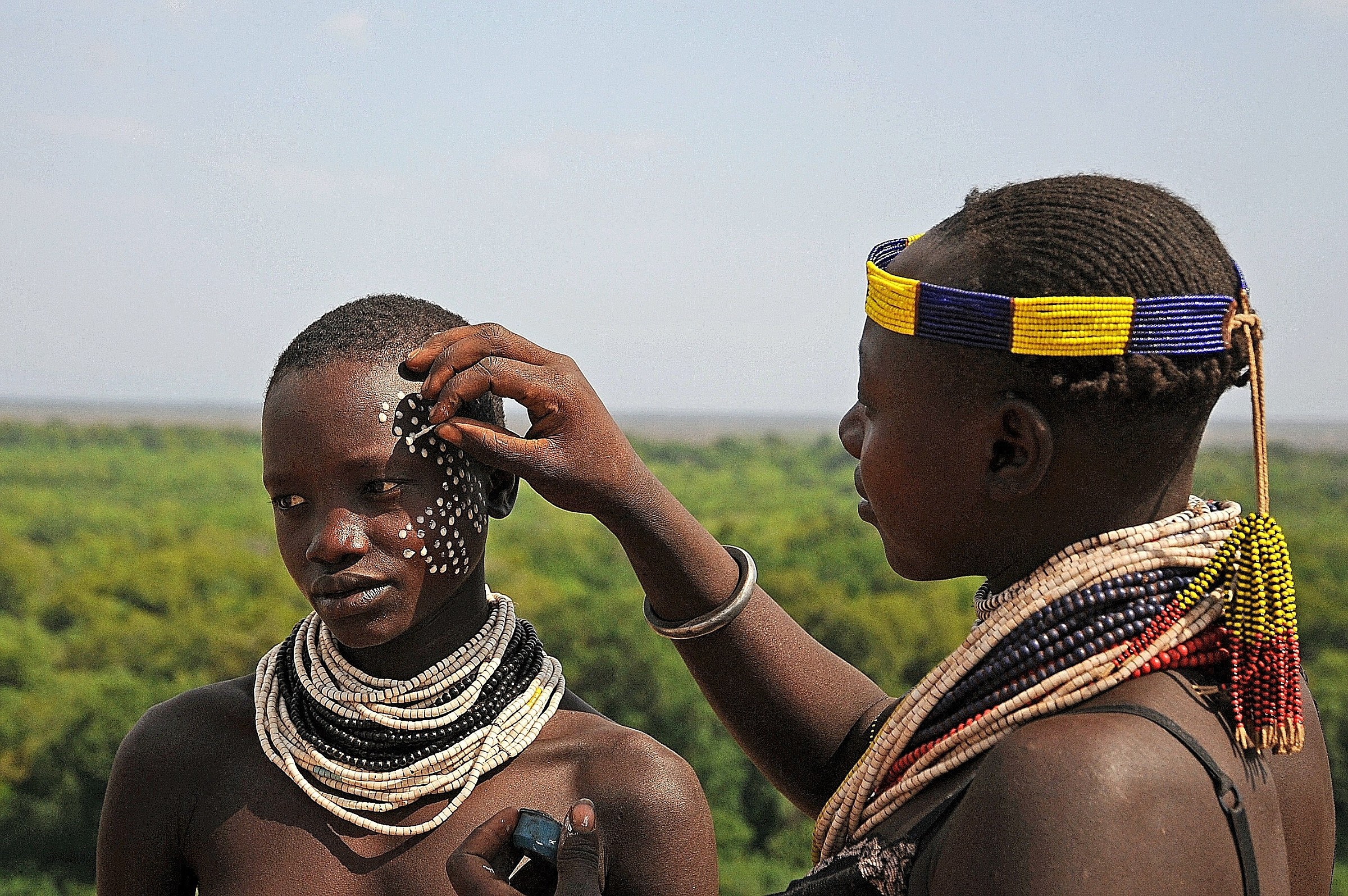 Etiopia giavani donne al trucco