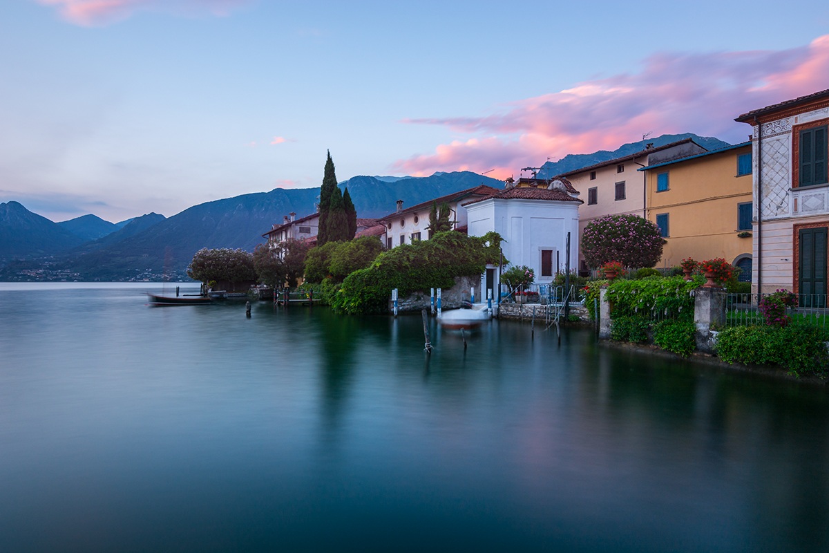 Tramonto sulle rive di Sulzano