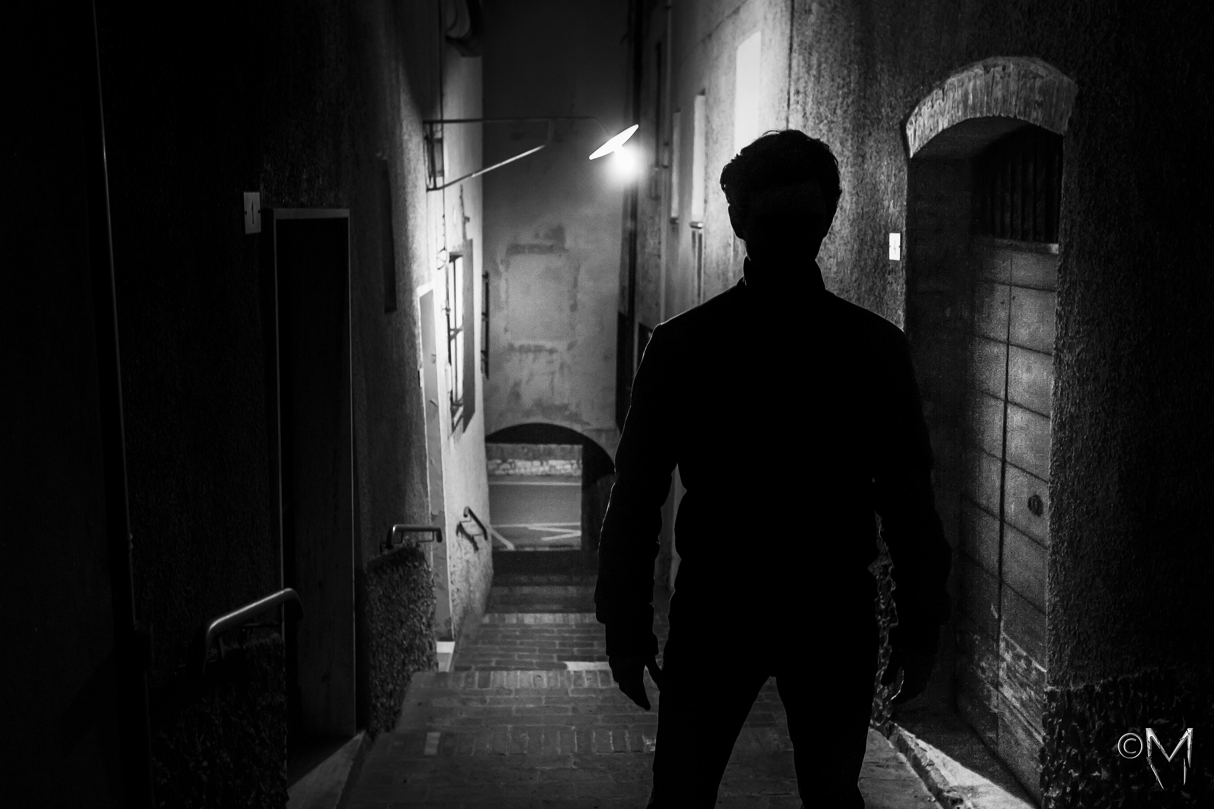 silhouettes in the dark