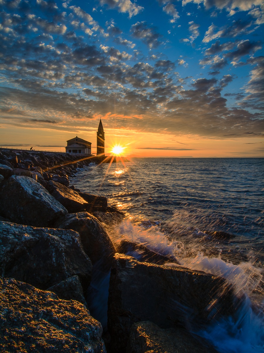 Sunrise at the church of the Virgin Mary