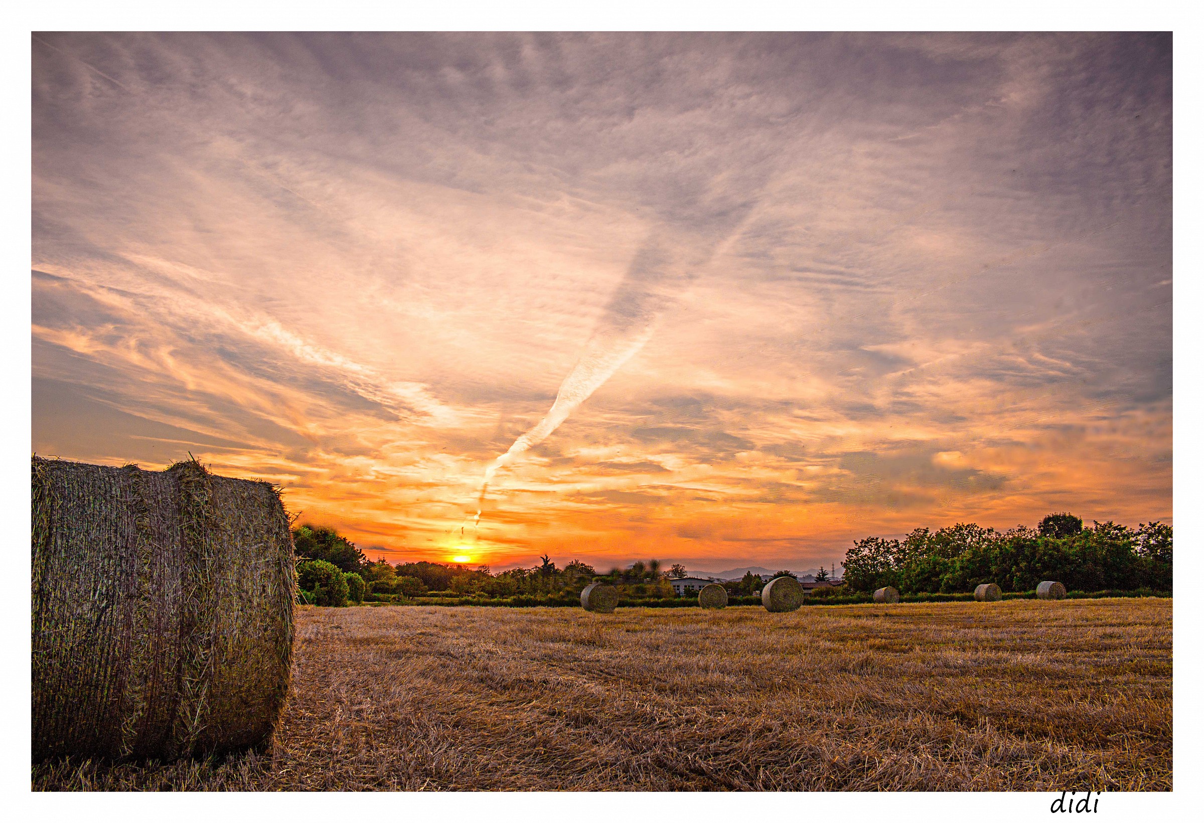 tramonto in campagna