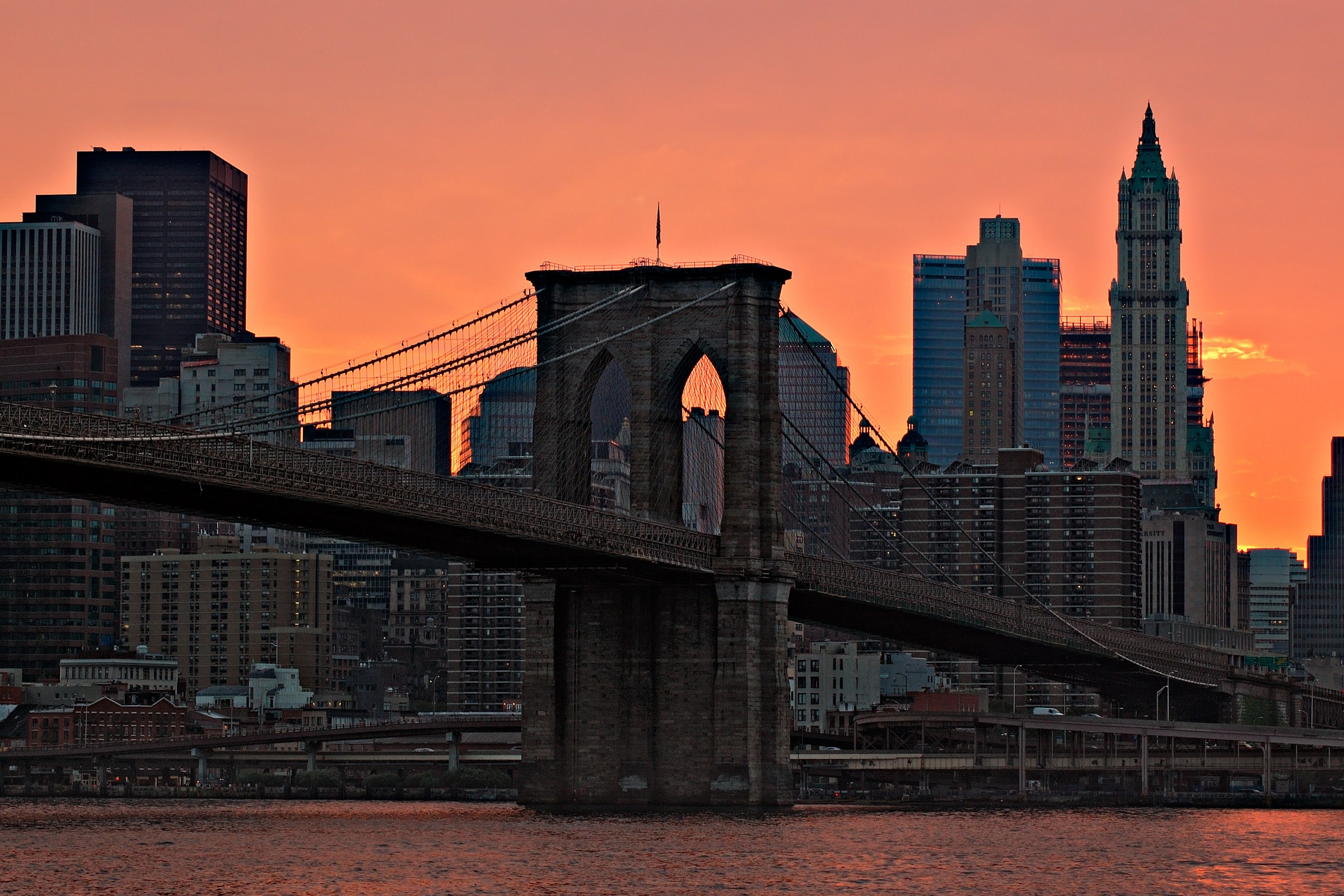 Tramonto rosso a Manhattan