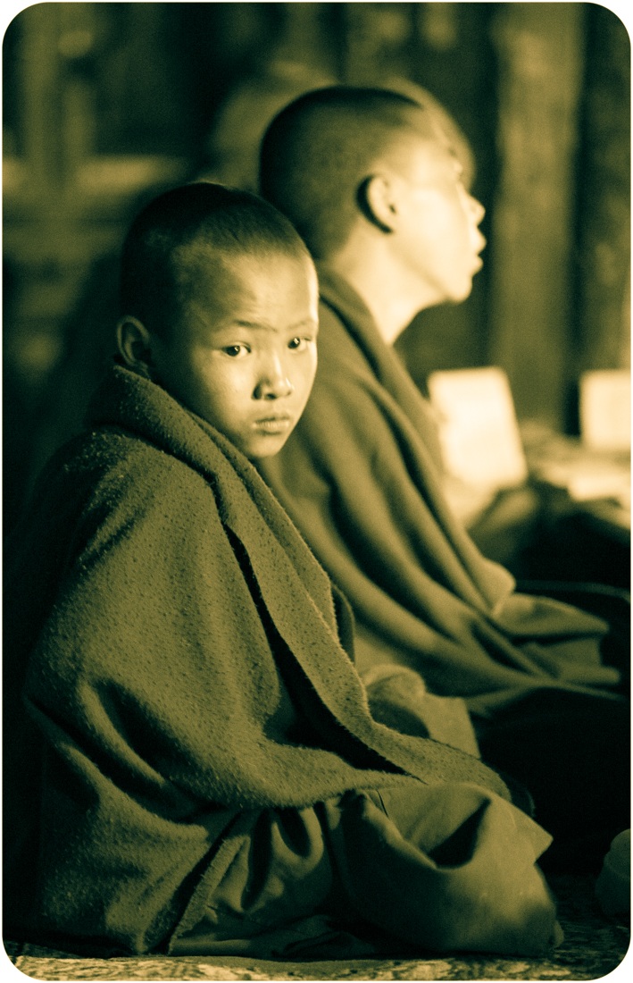 Ladakh. La preghiera: monaco o bambino ?