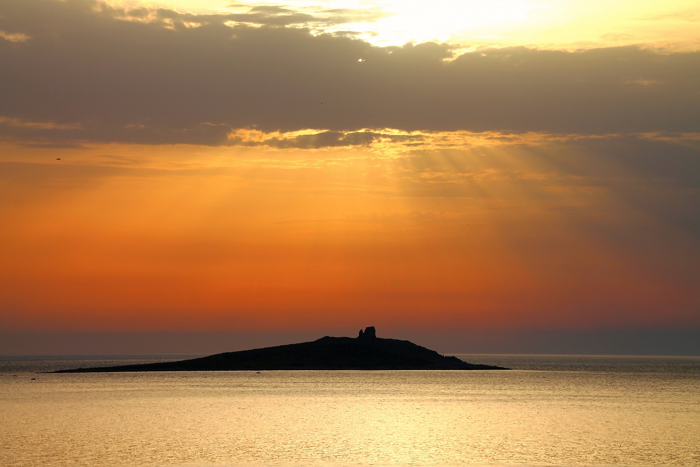 Isola delle Femmine al tramonto
