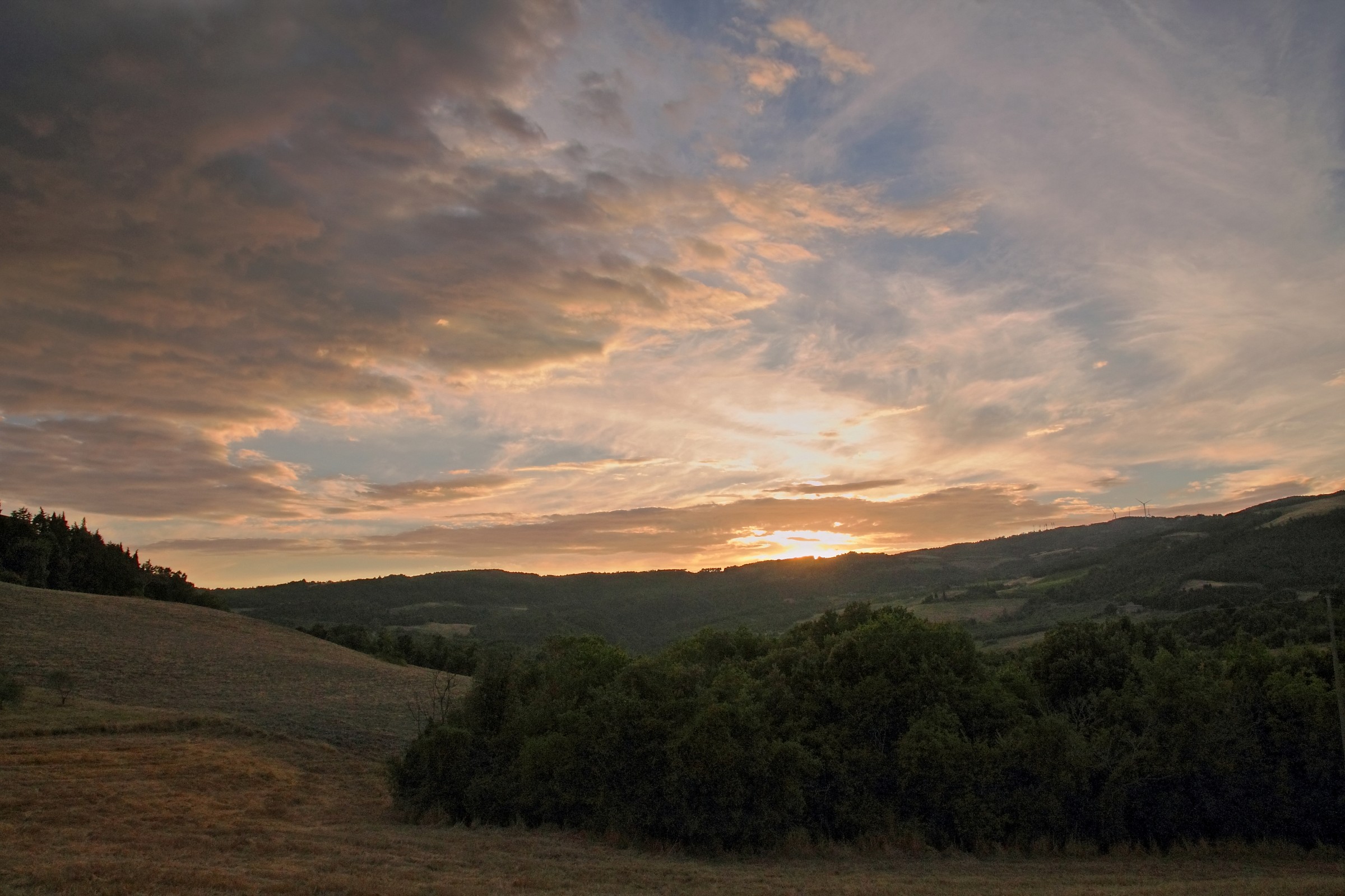 Campagna al tramonto