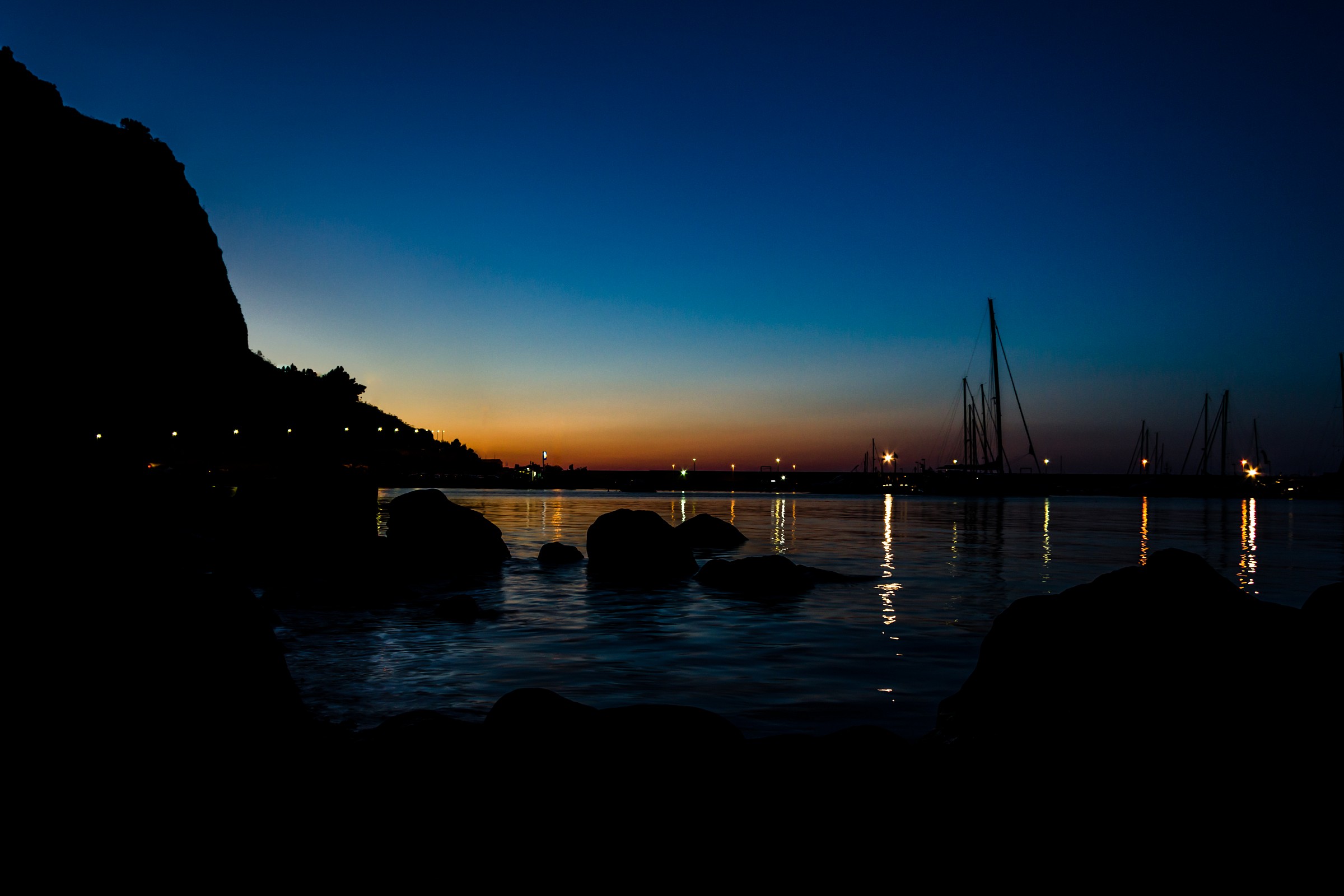 Sunset at the harbor