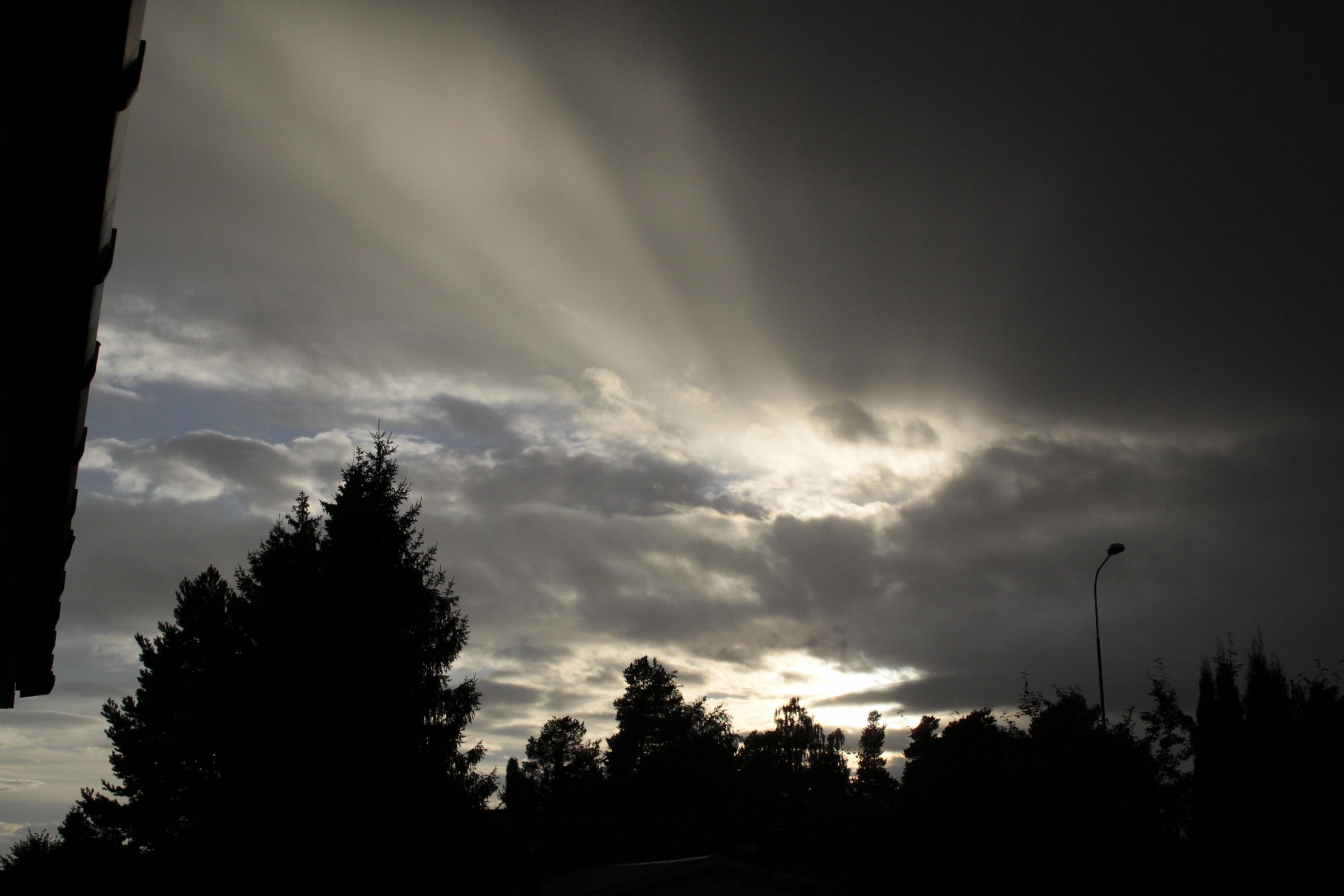 sun through the clouds