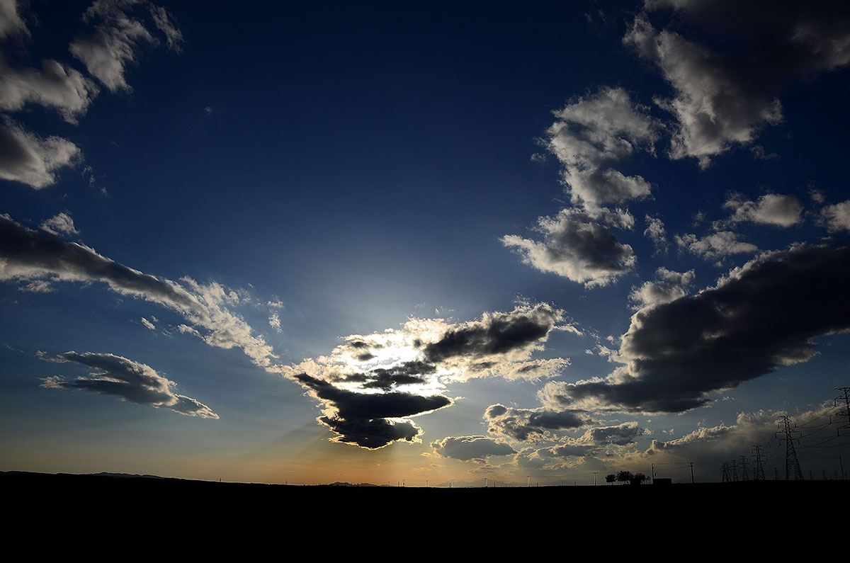 Clouds in the cold wind