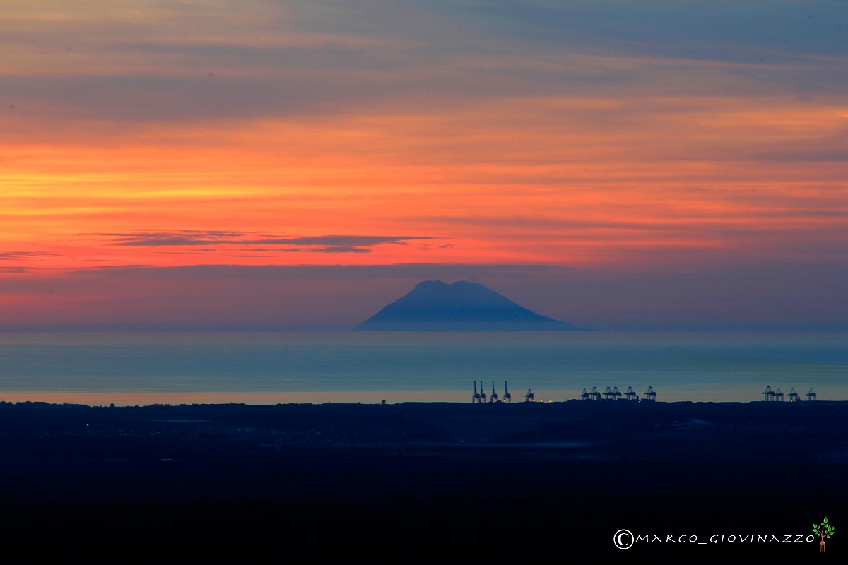 Stromboli at sunset