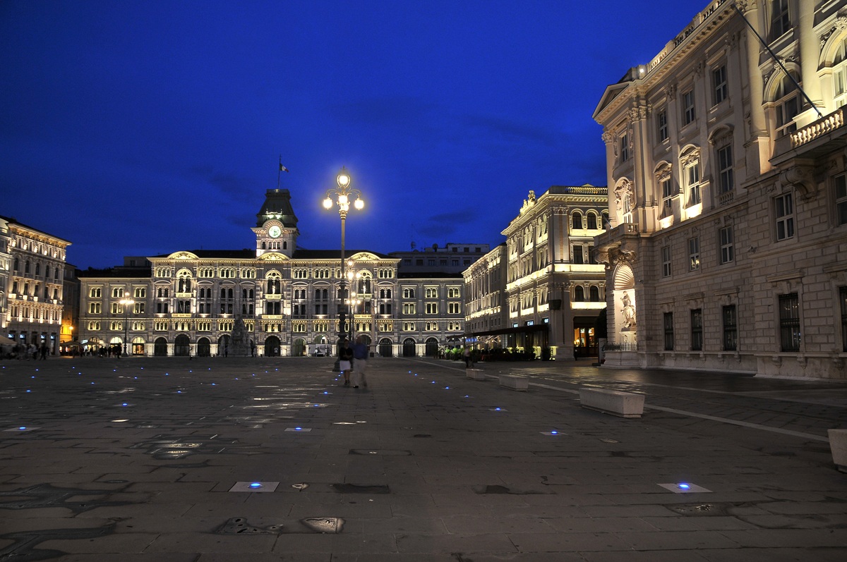 Trieste (square units' of Italy) blue hour