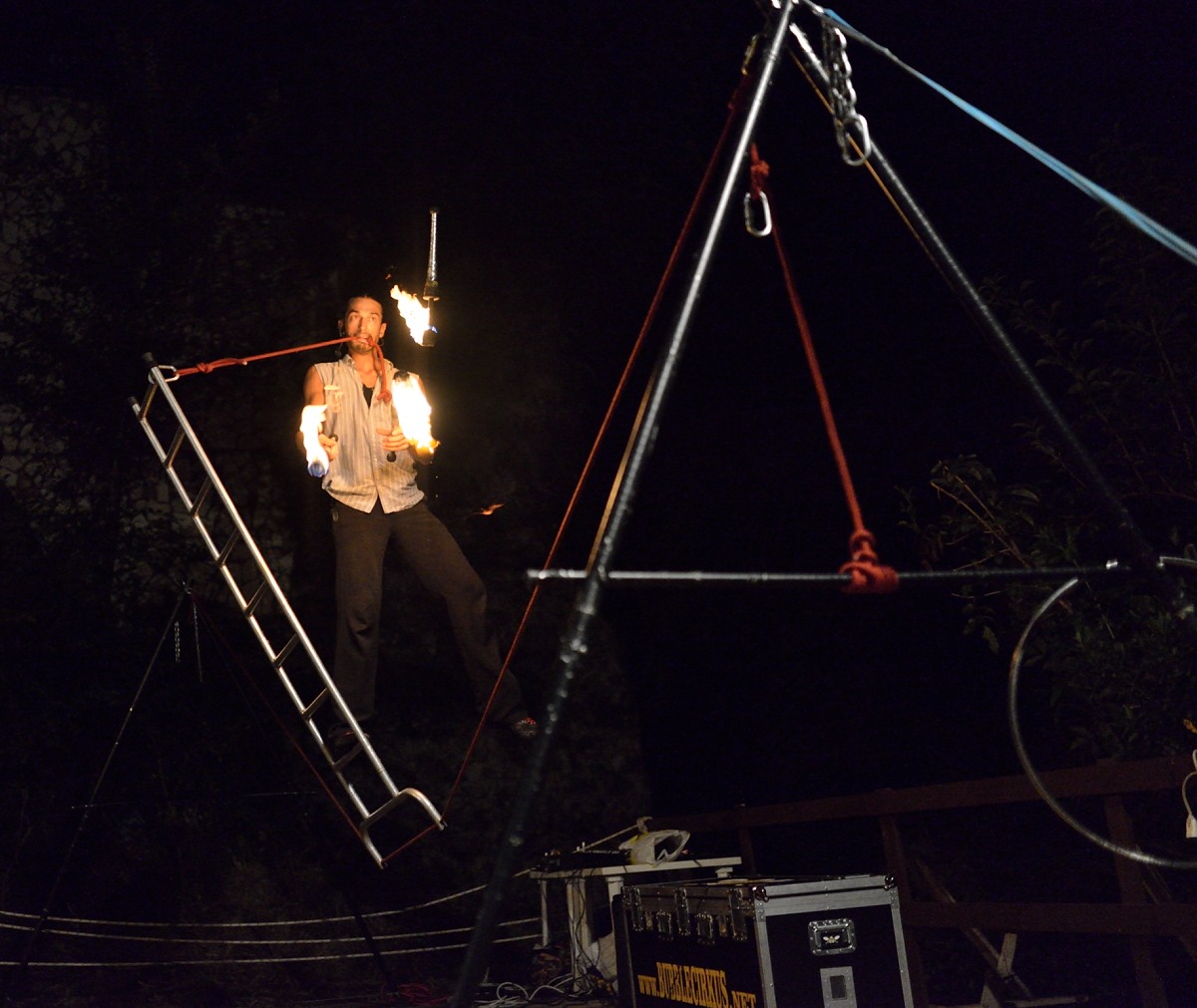 The balance of the sacred fire circus