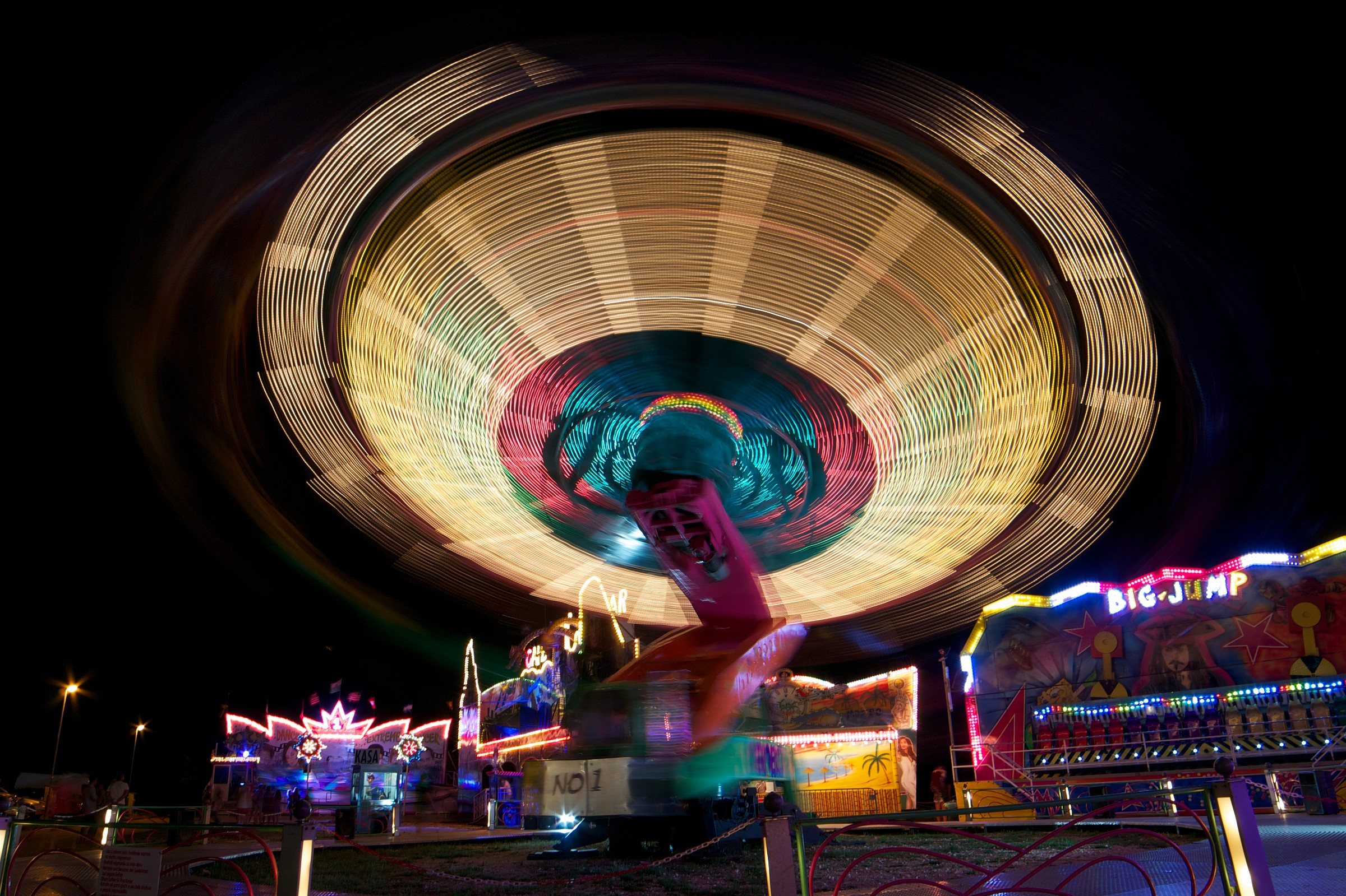 At the amusement park