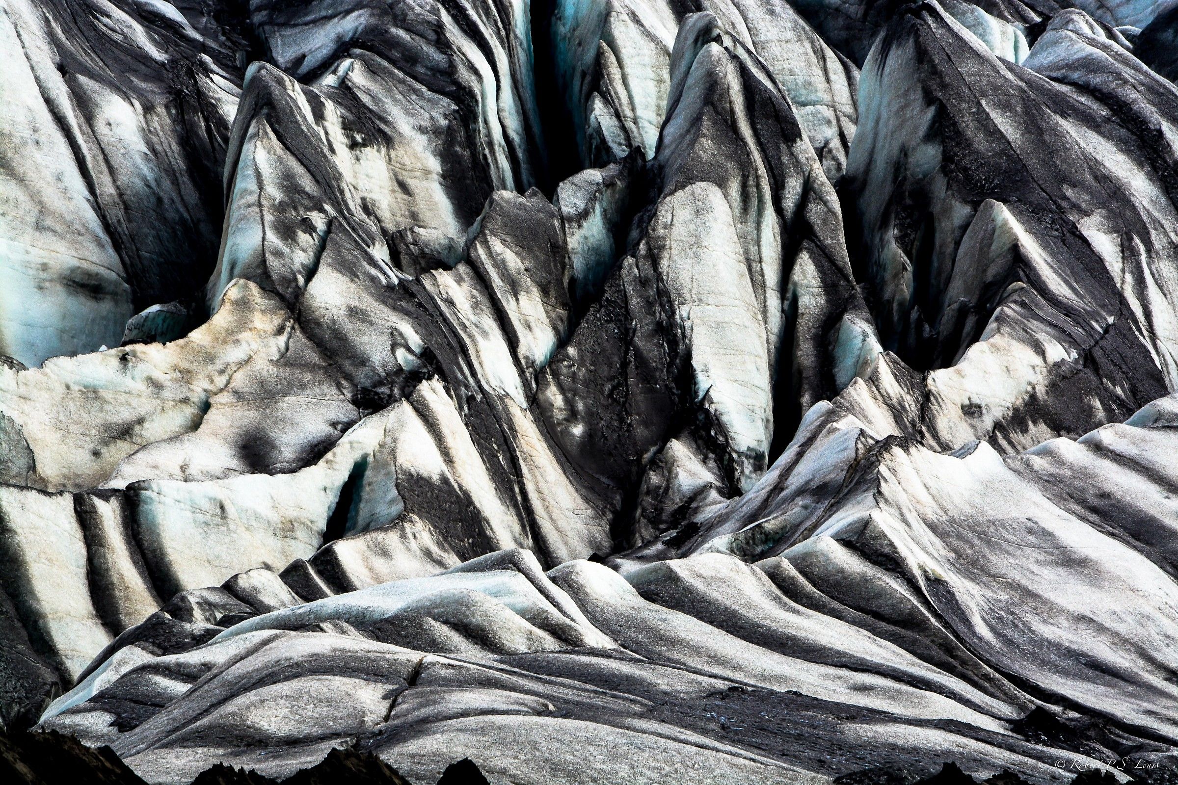 Particolare di una lingua del ghiacciaio