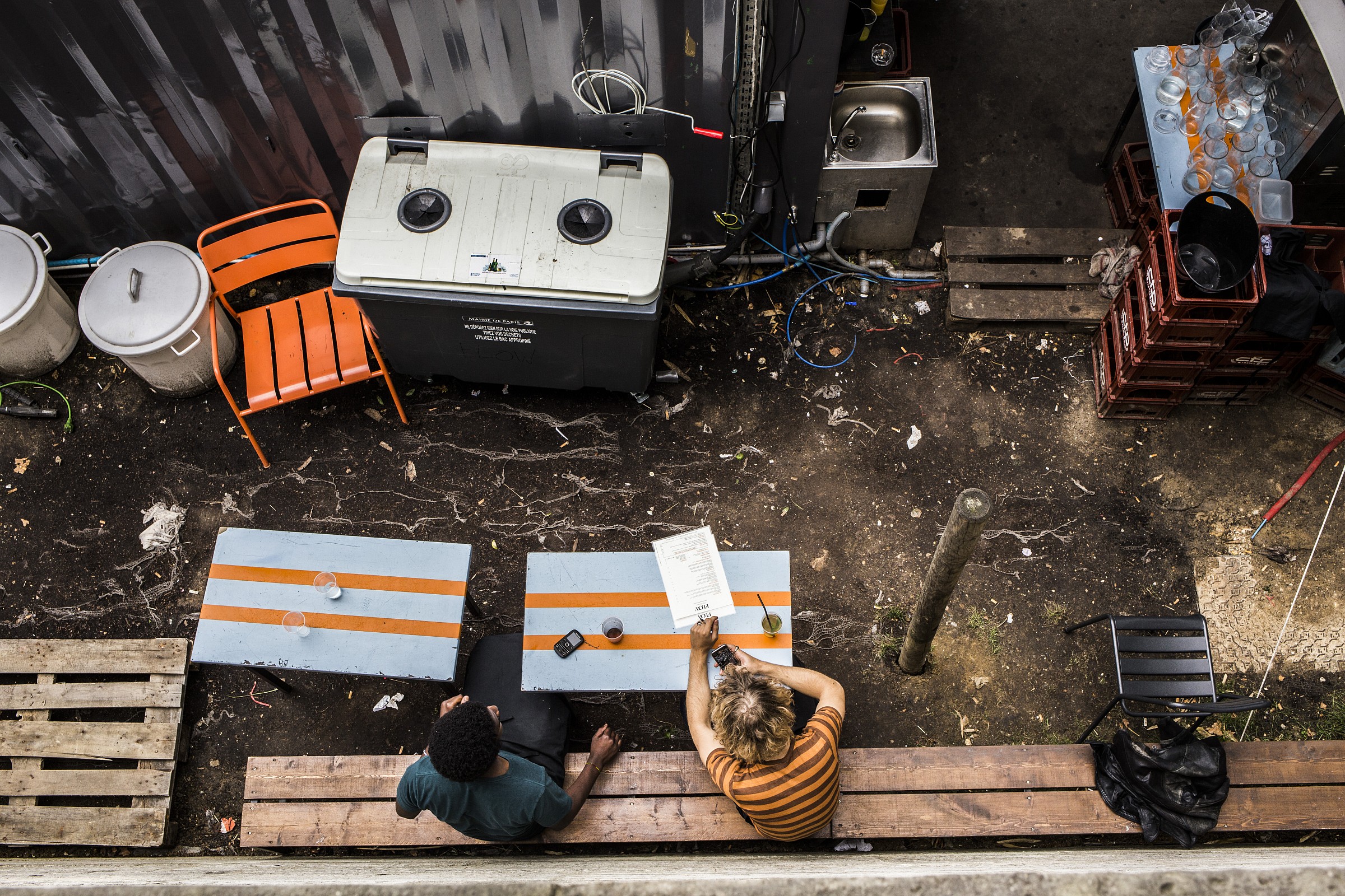Behind the scenes in a bar