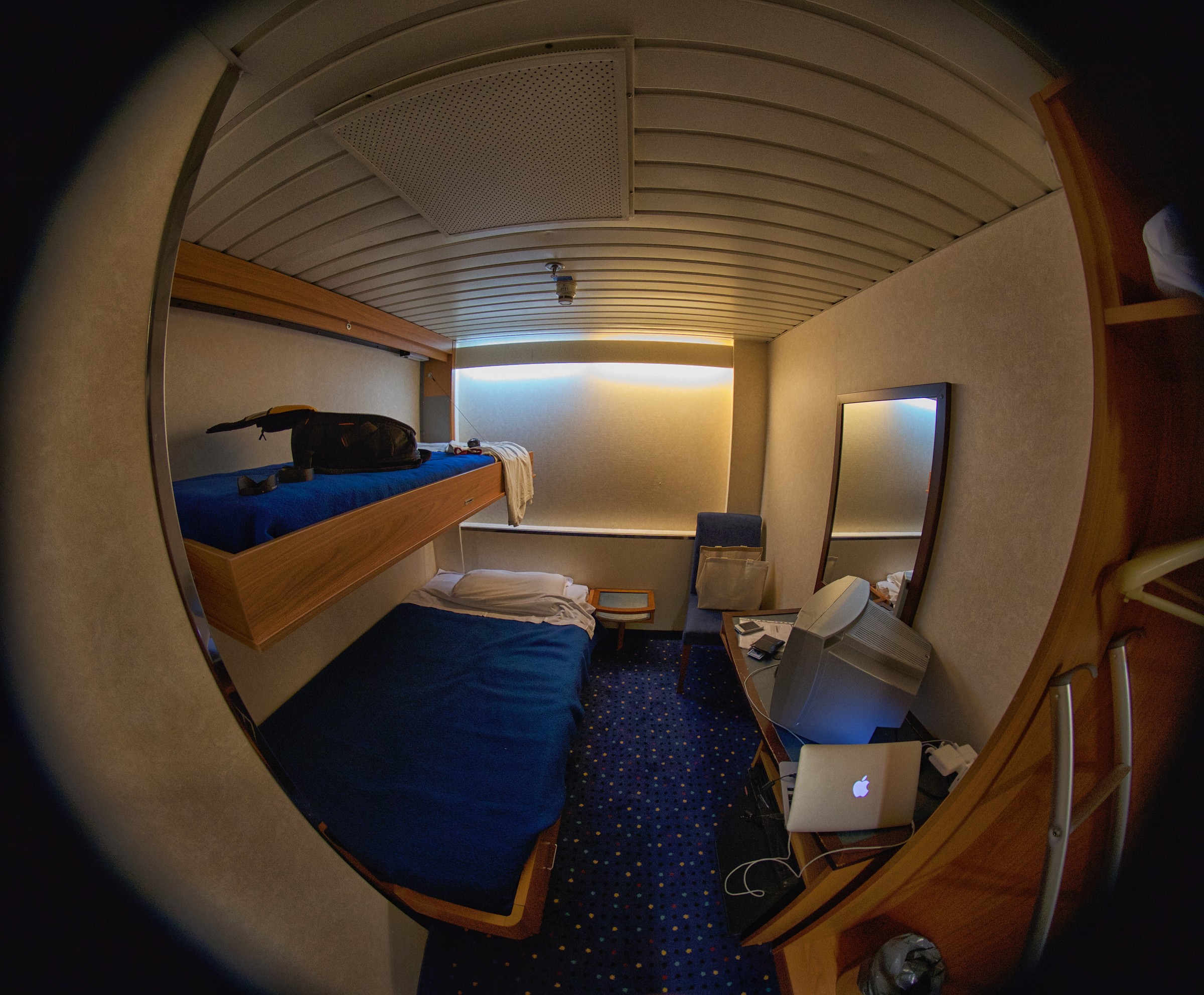 inside the boat window